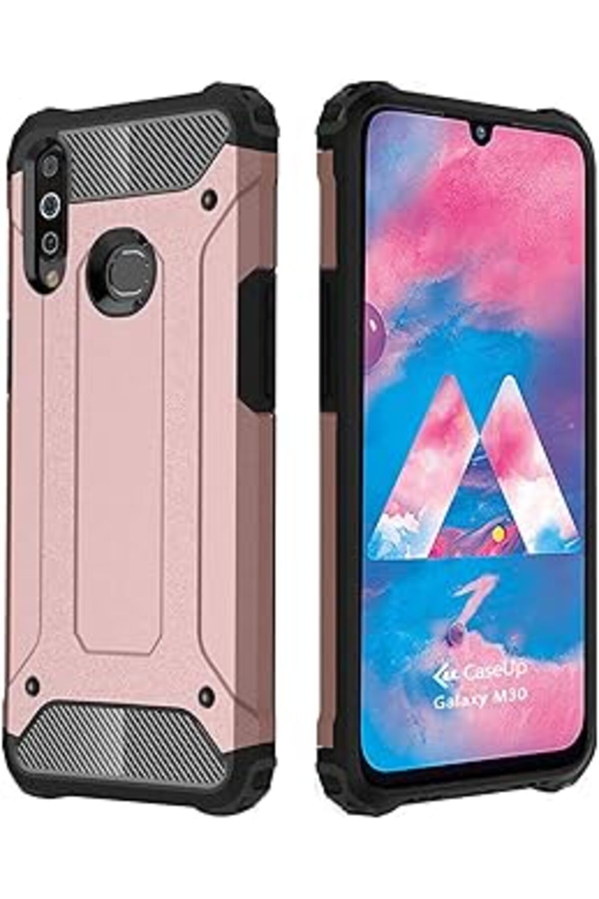 Karachil Caseup Samsung Galaxy M30 Uyumlu Kılıf, Caseup Tank Rose Gold