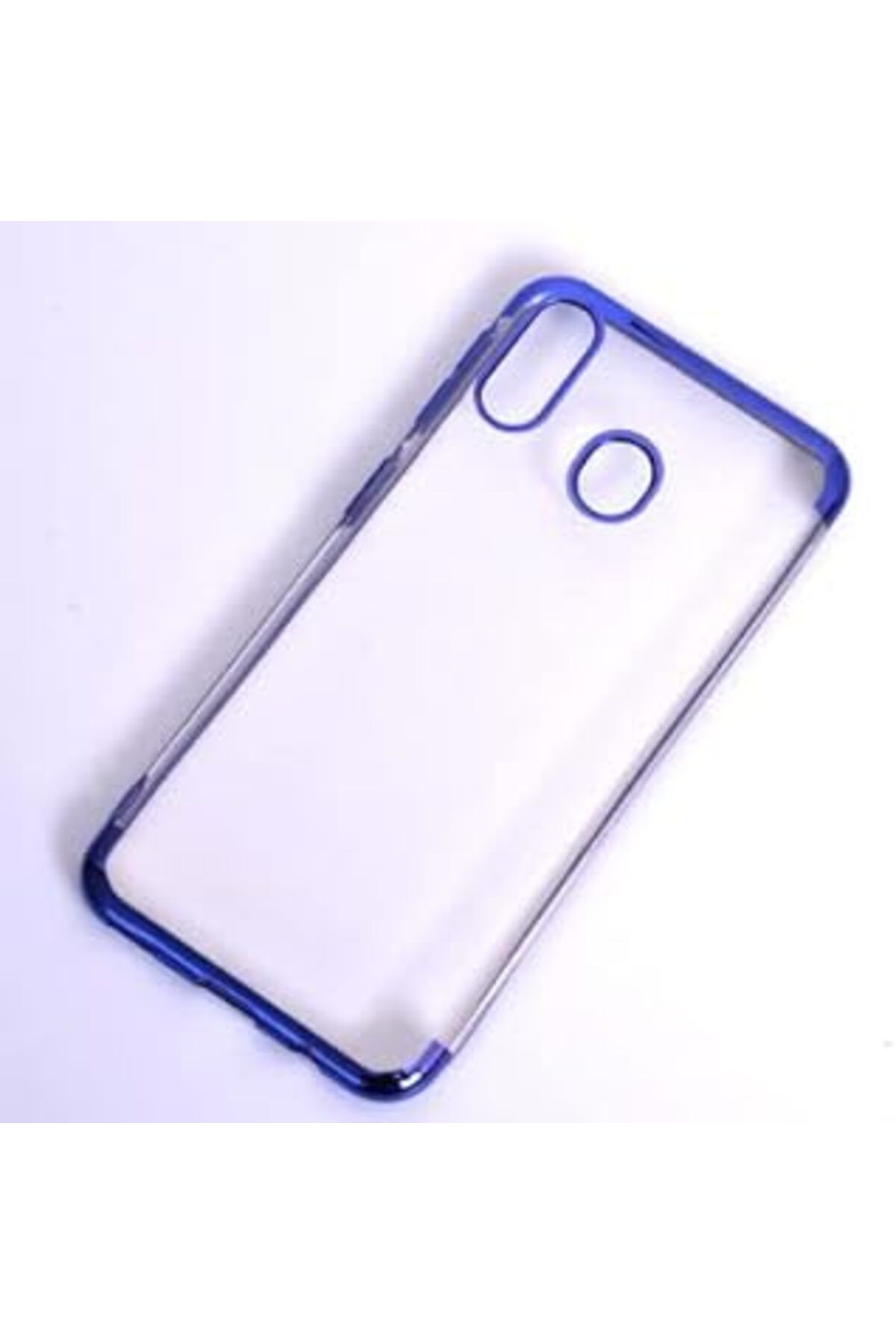 Pazarcan Galaxy A30 - A20 Kılıf Dört Köşeli Lazer Silikon Mavi