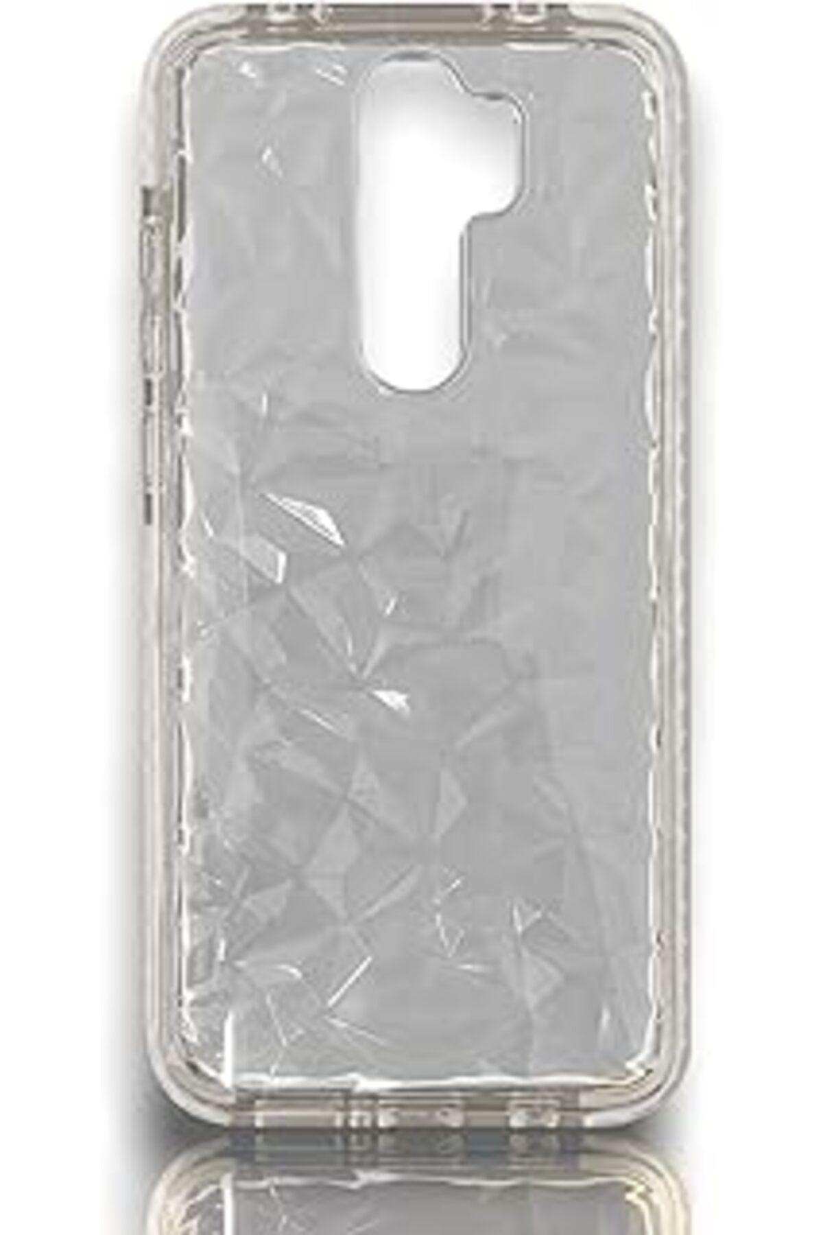Pazarcan Cupcase®Xiaomi Redmi Note 8 Pro Uyumlu Kılıf Transparan Prisma Yükseltili Yüzeyli Kenar Airbagli Şe