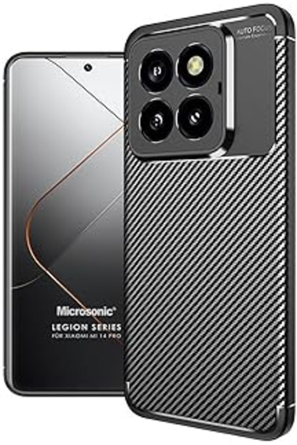 Qedii Microsonic Xiaomi Mi 14 Pro Için Kılıf Legion Series Siyah [Mi 14 Pro Ile Uyumlu Kılıf - Siyah]