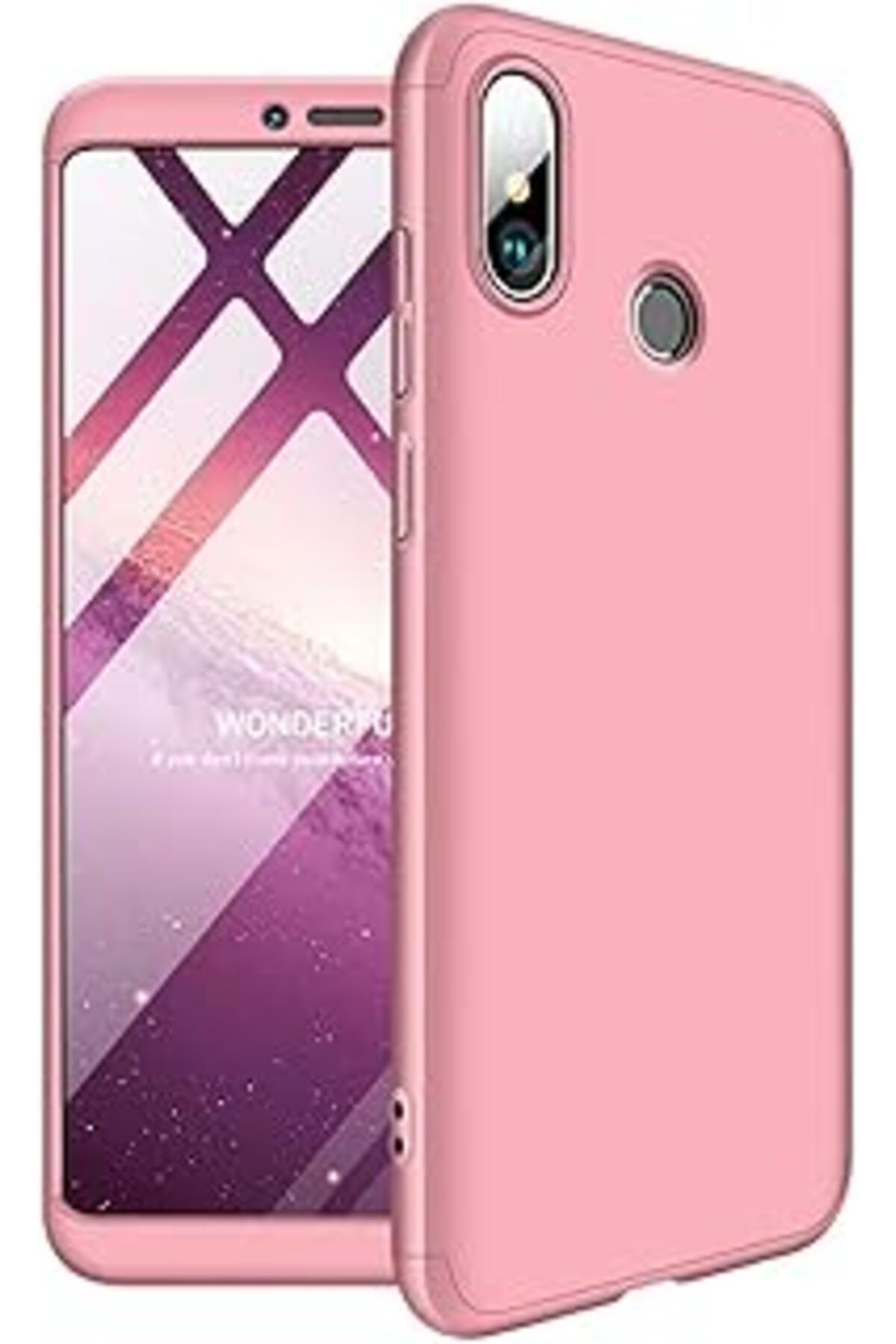 Pazarcan Microsonic Mi Max 3 Kılıf Double Dip 360 Protective Rose Gold [Mi Max 3 Ile Uyumlu Kılıf - Rose Gol