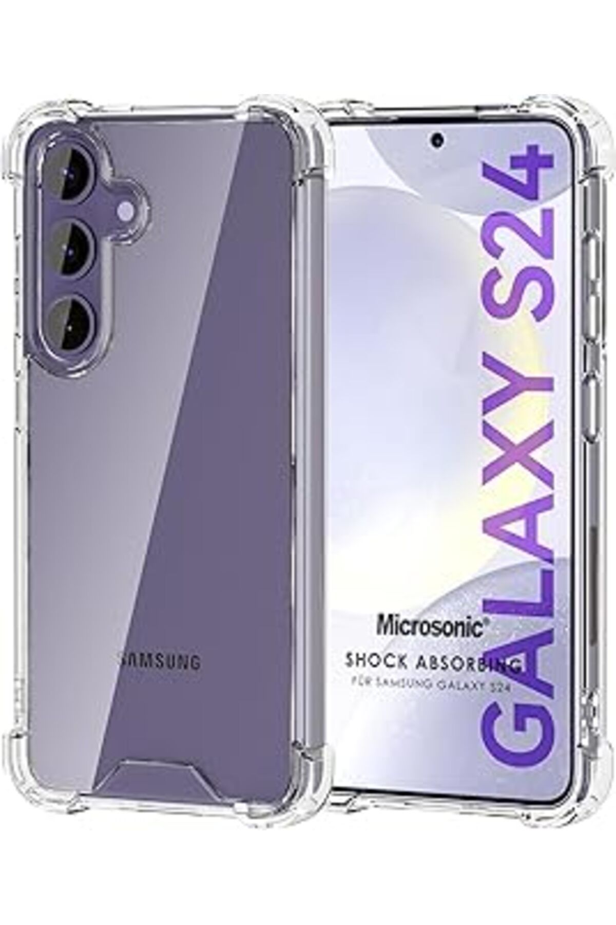 Pazarcan Microsonic Galaxy S24 Kılıf Shock Absorbing Şeffaf [Galaxy S24 Ile Uyumlu Kılıf - Şeffaf]