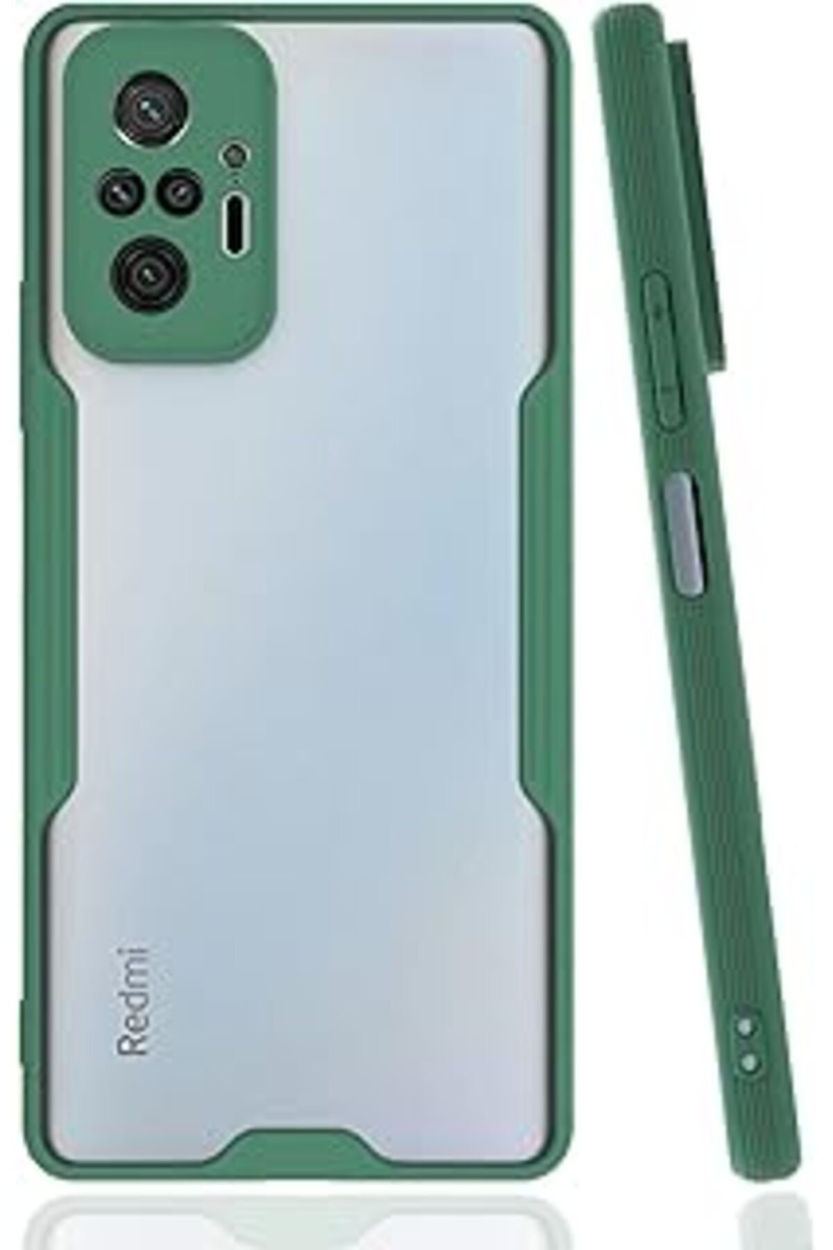 Pazarcan Nevarium Redmi Note 10 Pro Uyumlu Kılıf Kamera Korumalı Platin Silikon - Yeşil