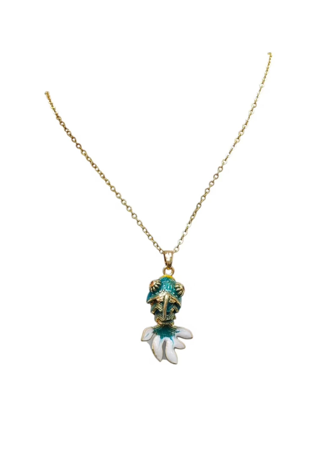 Bluw Jewelry Tombul Japon Balığı Çelik Kolye Koi