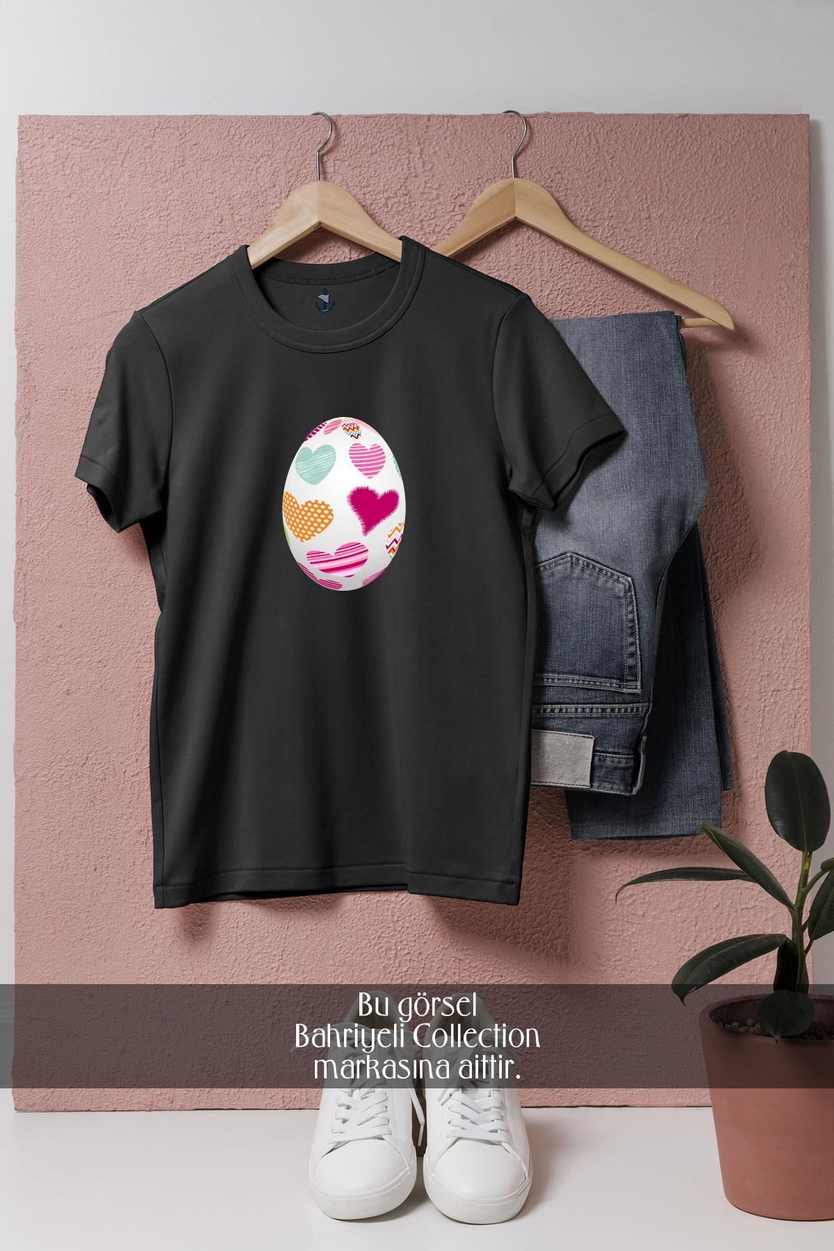 Bahriyeli Collection Oversize Paskalya Yumurtası Tasarımlı Unisex T-Shirt
