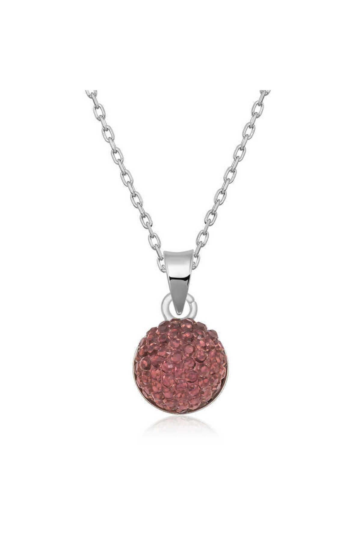 noip 925 Ayar Gümüş Kristal Taşlı Kadın Gümüş Kolye (T6944) (7474)