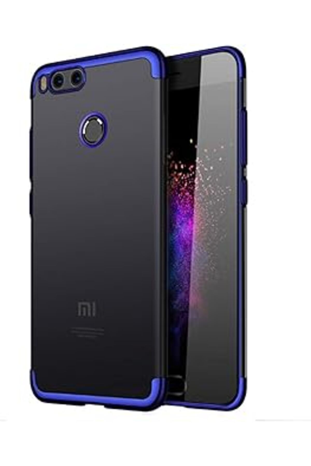 Pazarcan Microsonic Xiaomi Mi 5X Kılıf Skyfall Transparent Clear Mavi