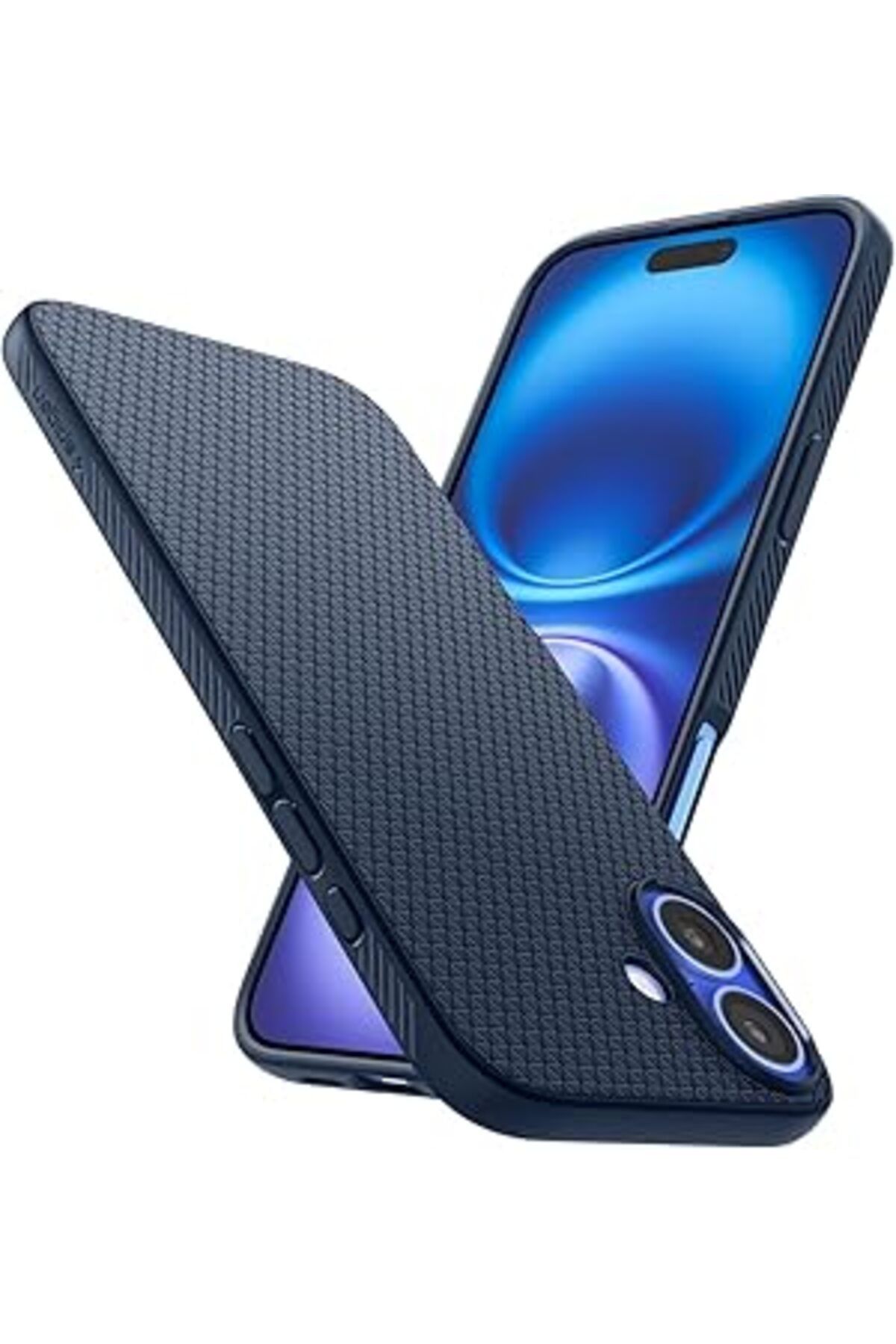 Mu Art Ahşap Iphone 16 Kılıf Liquid Air Navy Blue - Acs08195
