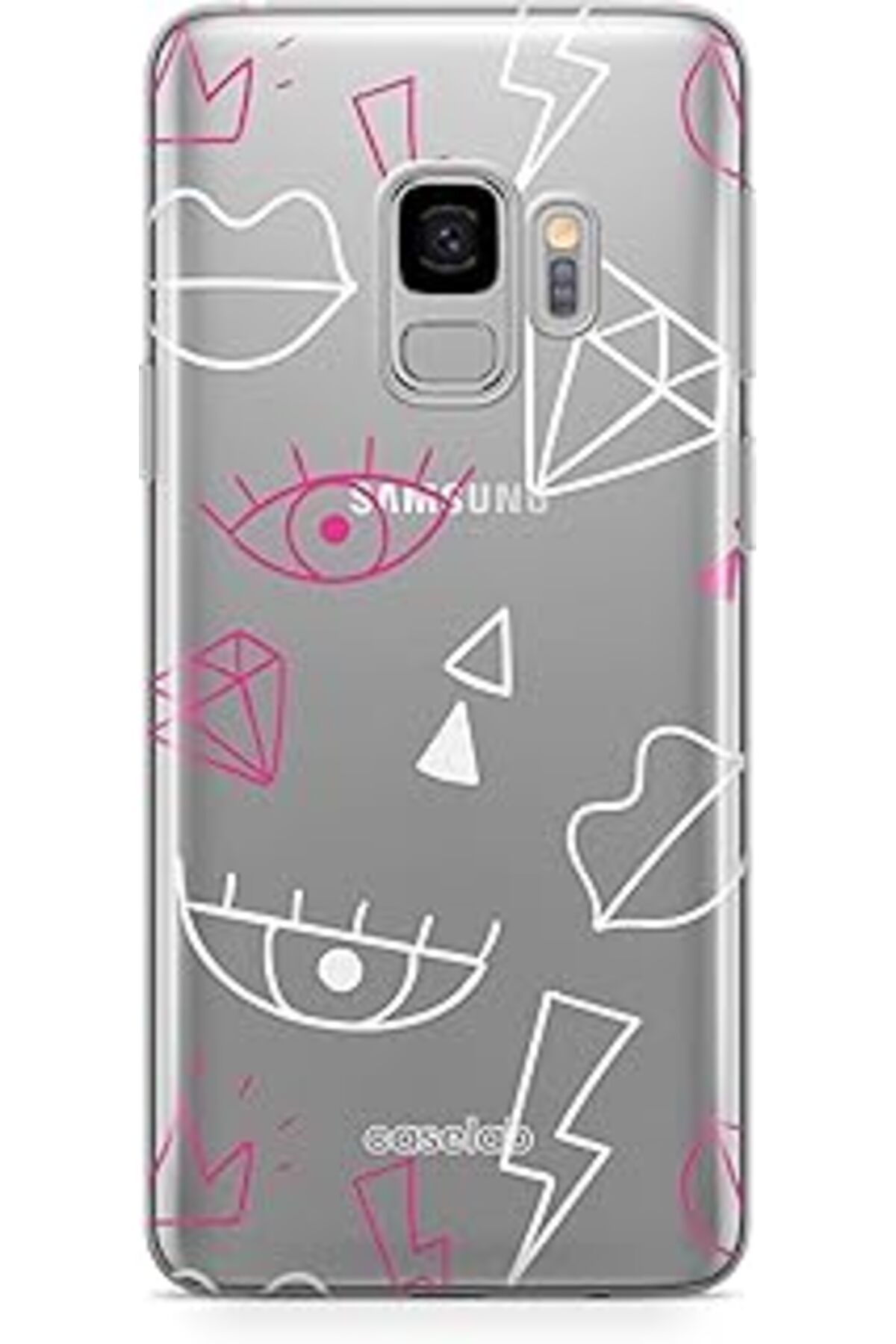 Pazarcan Caseslab Samsung S9 Şeffaf Telefon Kılıfı - Lovely Pattern