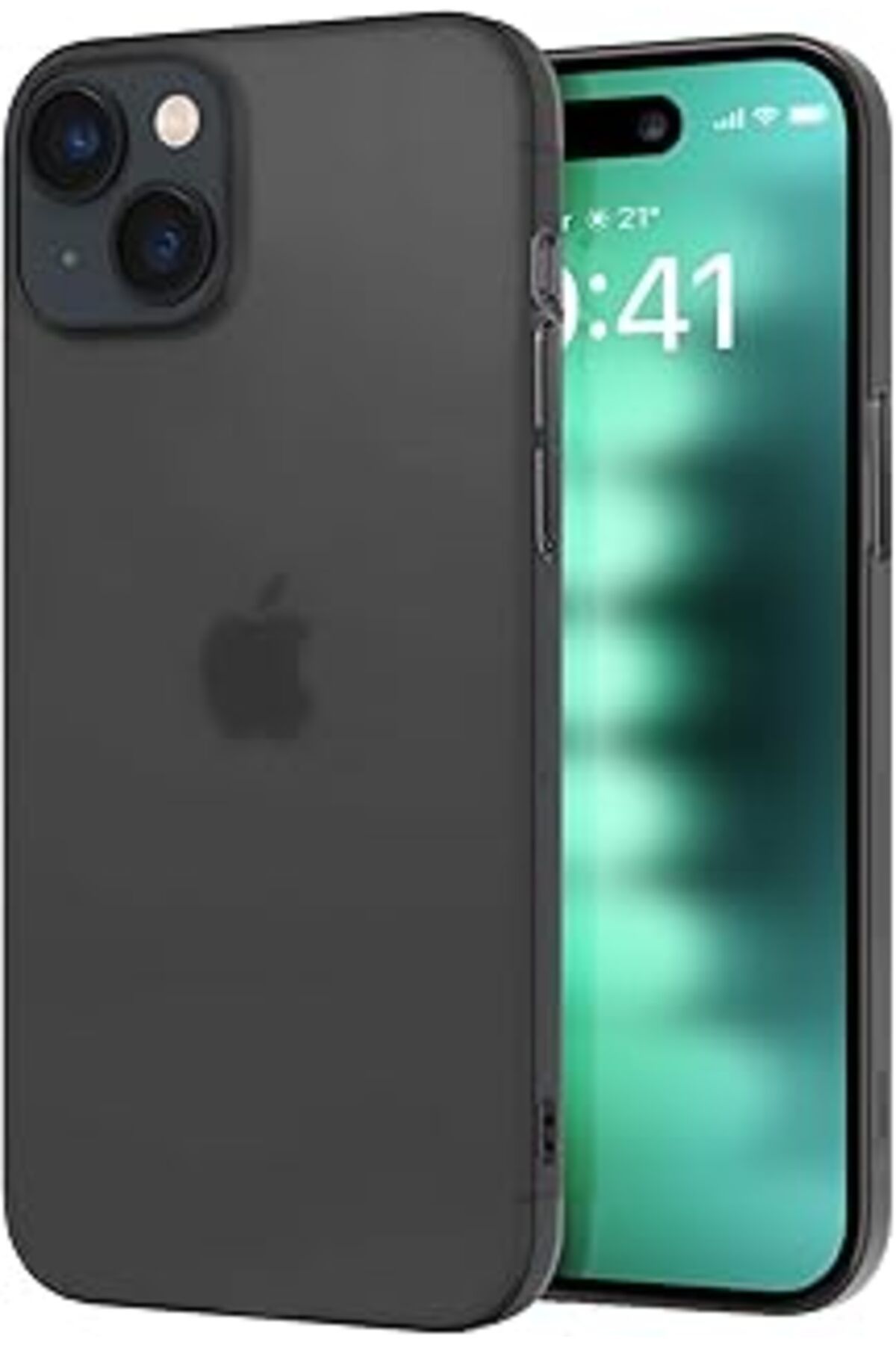 Qedii Buff Labs Buff Iphone 15 Plus Ile Uyumlu Slimfy İnce Saydam Kılıf (Siyah)