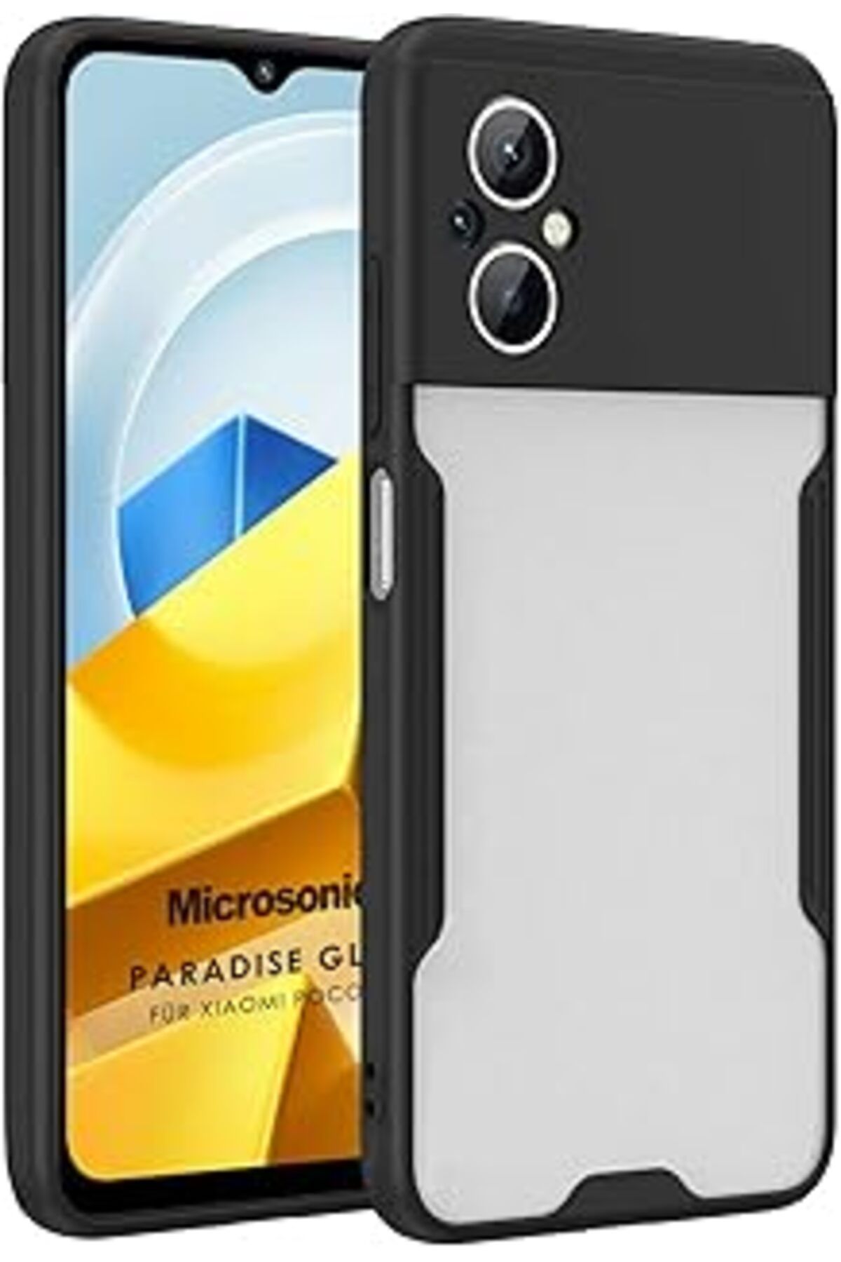 Pazarcan Microsonic Poco M5 Kılıf Paradise Glow Siyah [Poco M5 Ile Uyumlu Kılıf - Siyah]