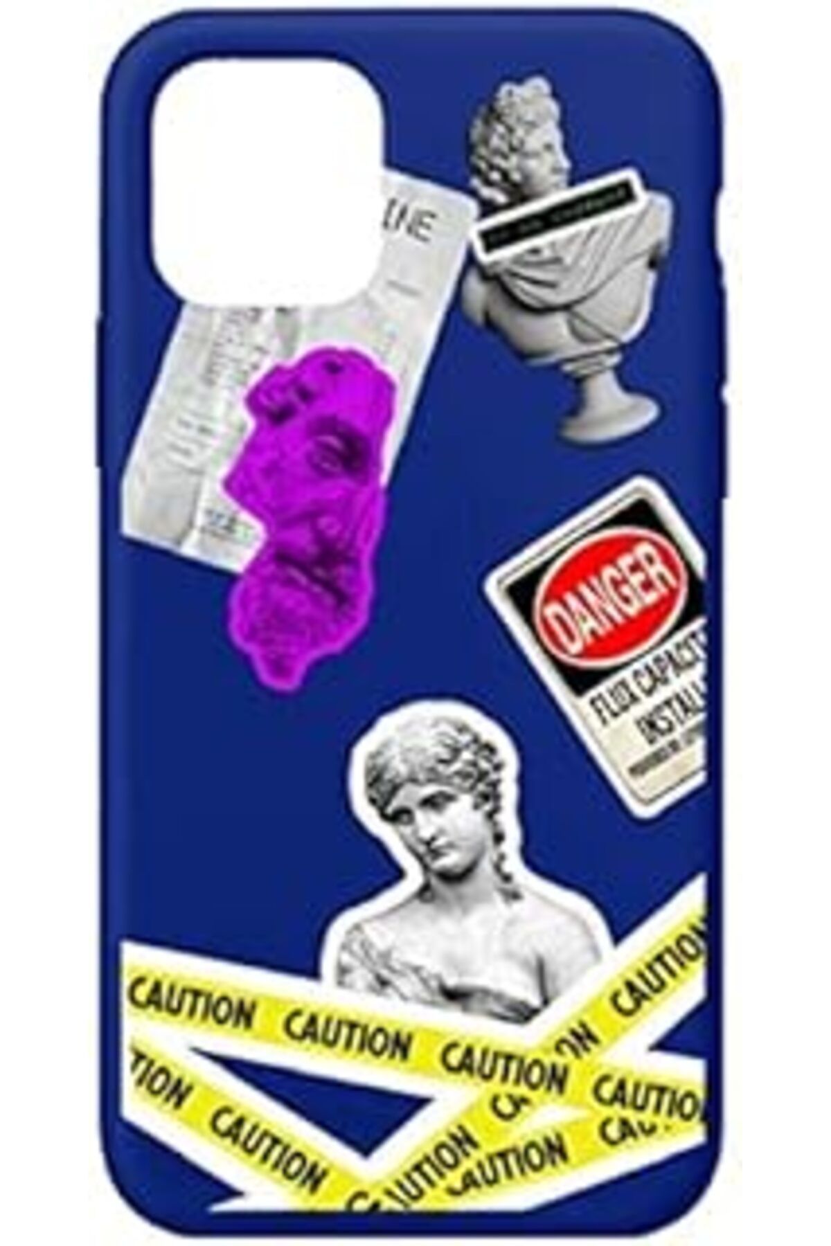 Pazarcan Sumthincs St200 Caution Premium Mavi Iphone 11 Pro Max Için Telefon Kılıfı