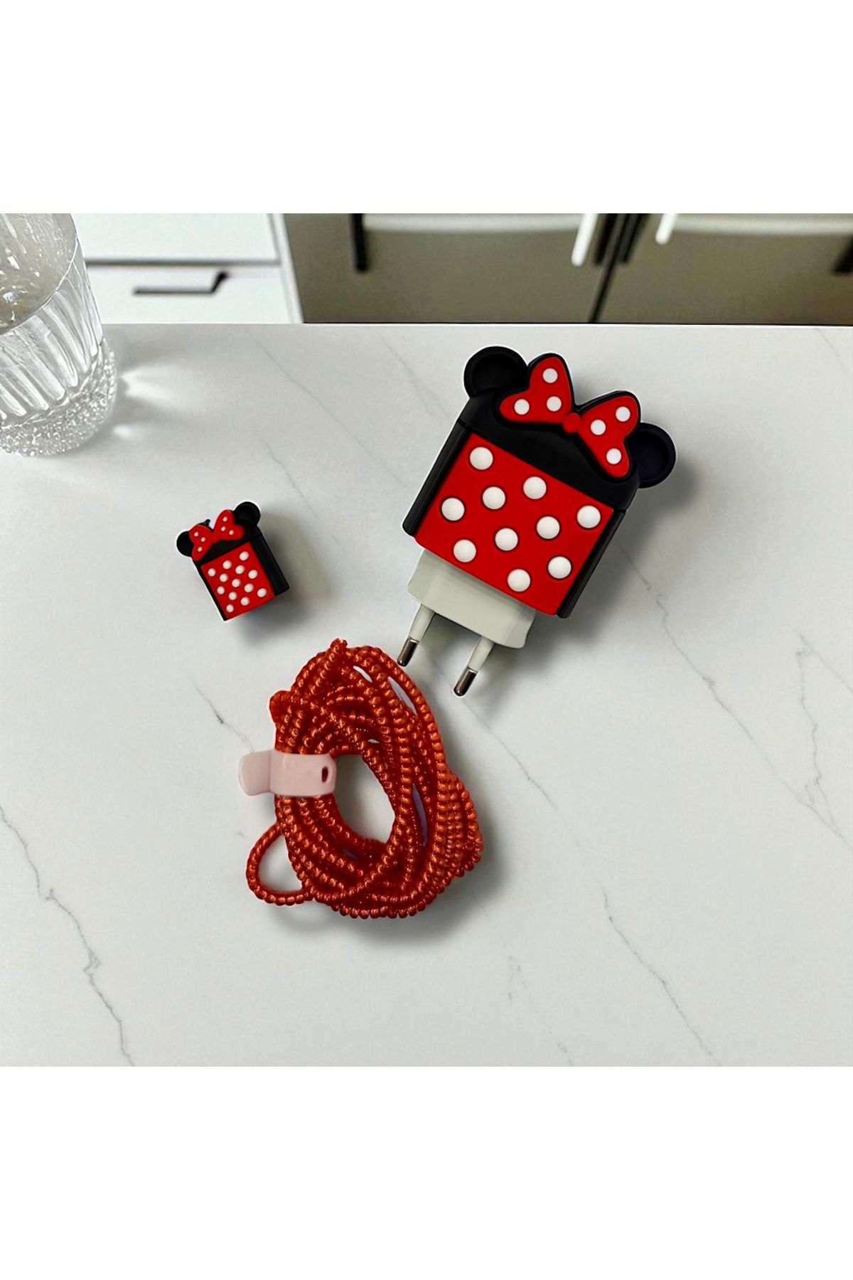 MMC Minnie Mouse Kablo Koruyucu Seti