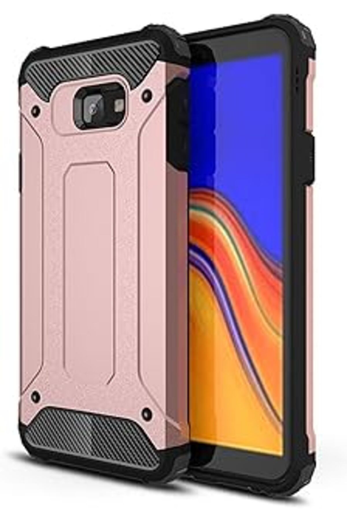 Pazarcan Microsonic Galaxy J4 Core Kılıf Rugged Armor Rose Gold [Galaxy J4 Core Ile Uyumlu Kılıf - Rose Gold