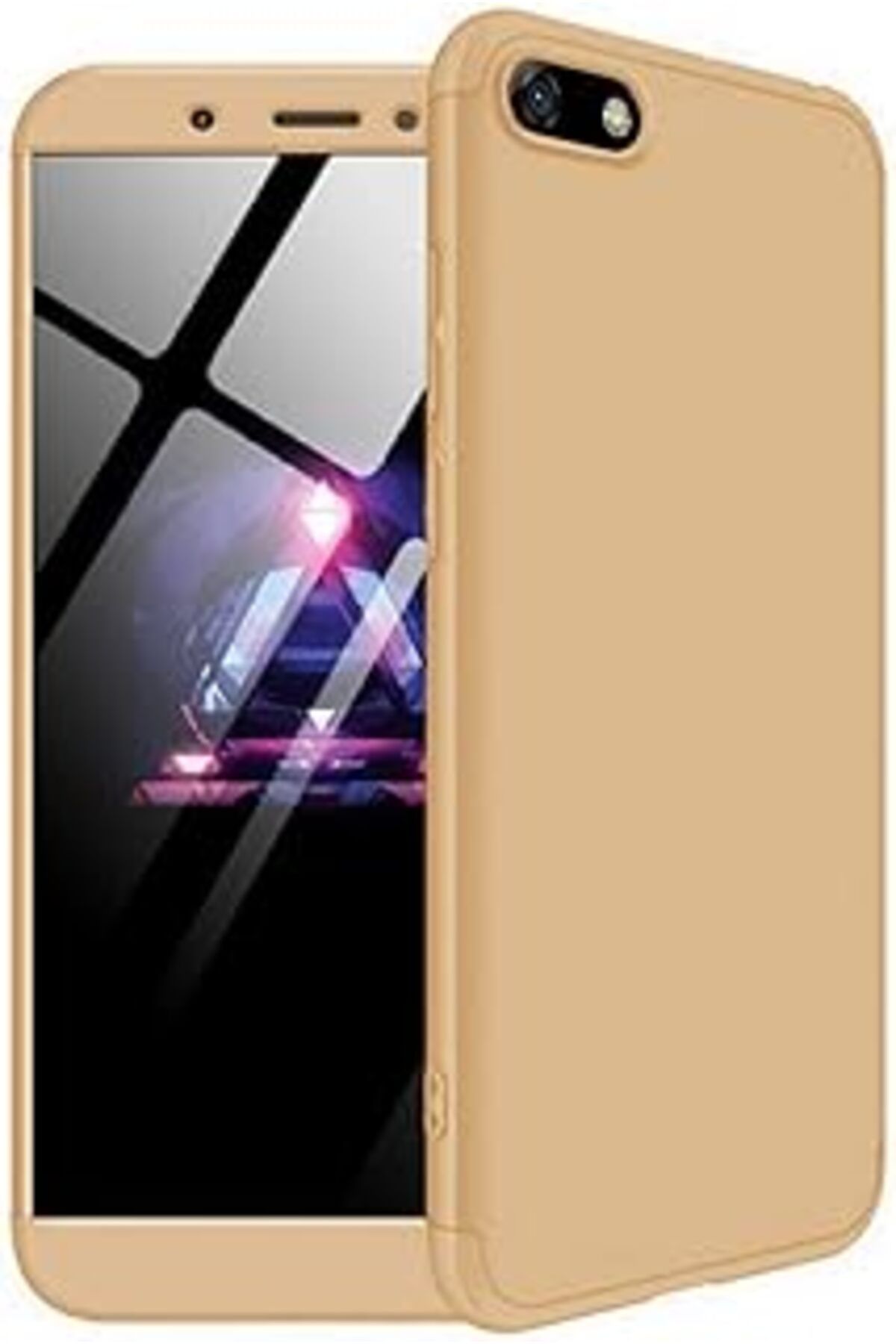 Pazarcan Microsonic Huawei Y5 2018 Için Kılıf Double Dip 360 Protective Gold [Y5 2018 Ile Uyumlu Kılıf - Gol