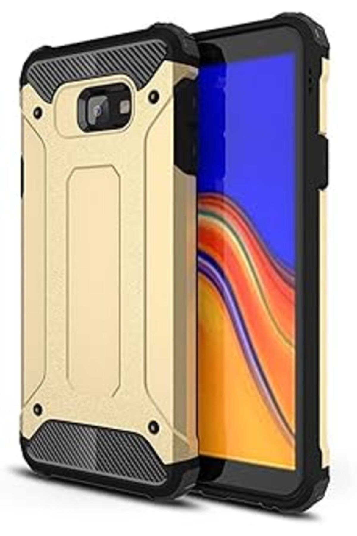 Pazarcan Microsonic Samsung Galaxy J4 Core Için Kılıf Rugged Armor Gold [Galaxy J4 Core Ile Uyumlu Kılıf - G