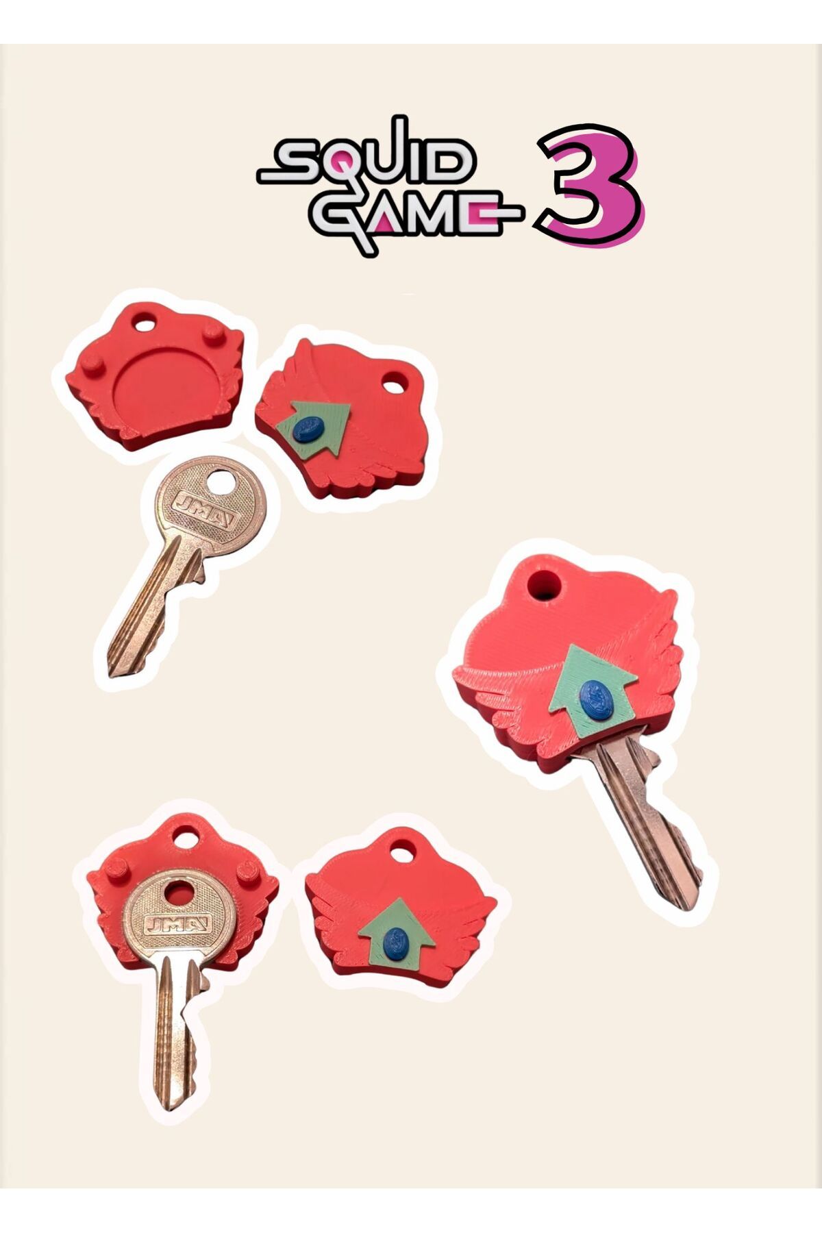 You Toys Squid Game 3 Anahtarlık Kılıfı 1 Adet