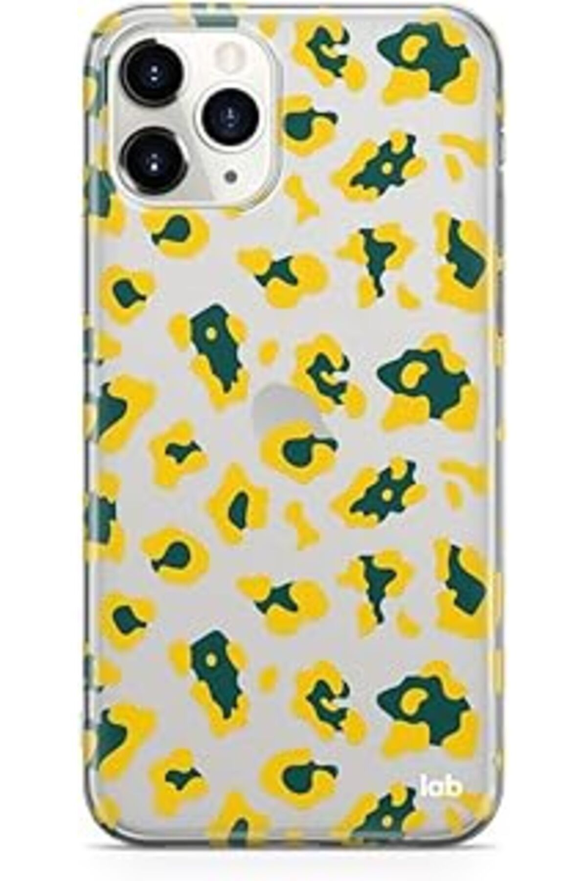 Pazarcan Caseslab Apple Iphone 11 Pro "Cheetah Yellow" Tasarımlı Şeffaf Kılıf