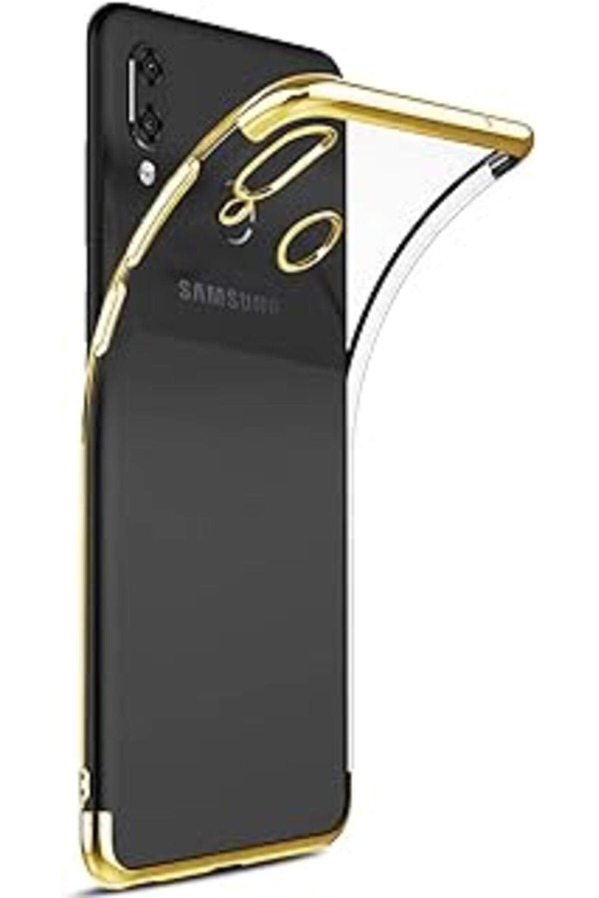 Pazarcan Caseup Galaxy M10S Uyumlu Kılıf, Caseup Laser Glow Gold