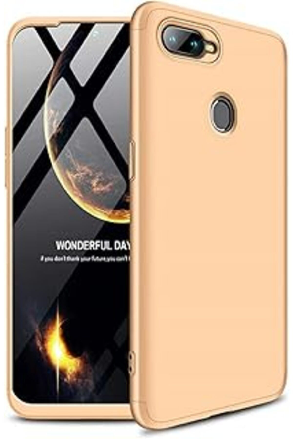 Pazarcan Microsonic F9 / F9 Pro Kılıf Double Dip 360 Protective Gold [F9 / F9 Pro Ile Uyumlu Kılıf - Gold]