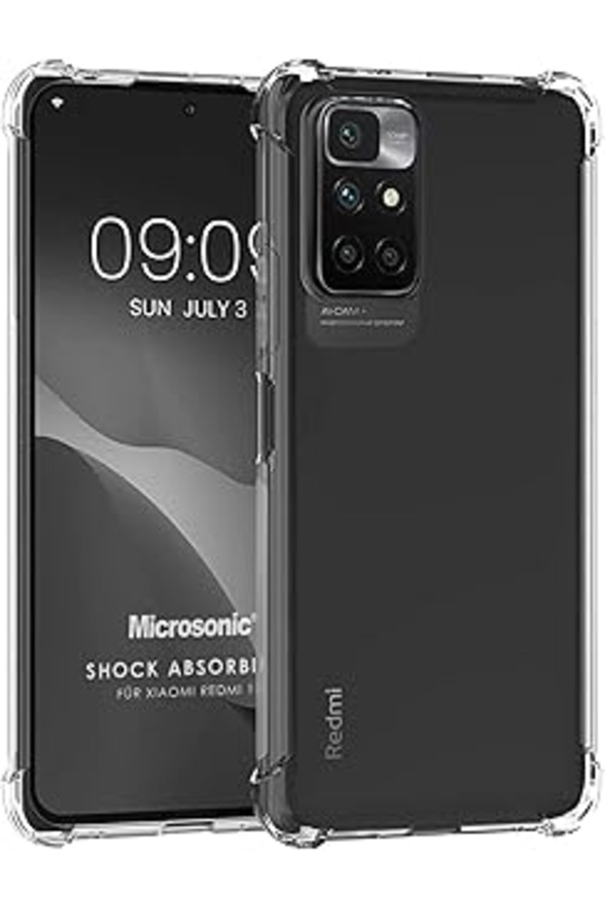Pazarcan Microsonic Redmi 10 Kılıf Shock Absorbing Şeffaf [Redmi 10 Ile Uyumlu Kılıf - Şeffaf]