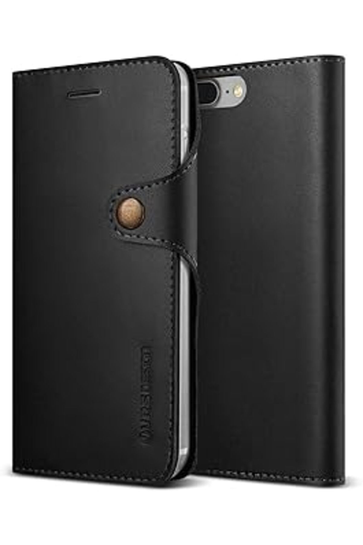 Pazarcan Vrs Design Iphone 8 Plus / 7 Plus Native Diary Series Deri Kılıf Black