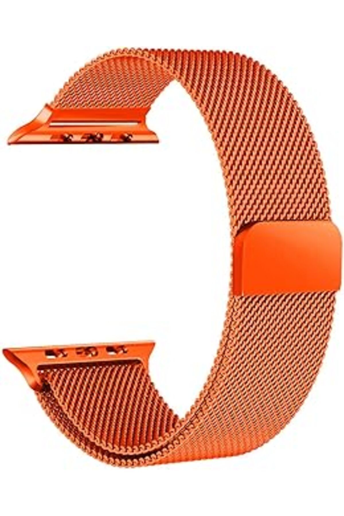 Pazarcan Caseup Apple Watch 2 42mm, Caseup Stainless Metal Loop Kordon Turuncu