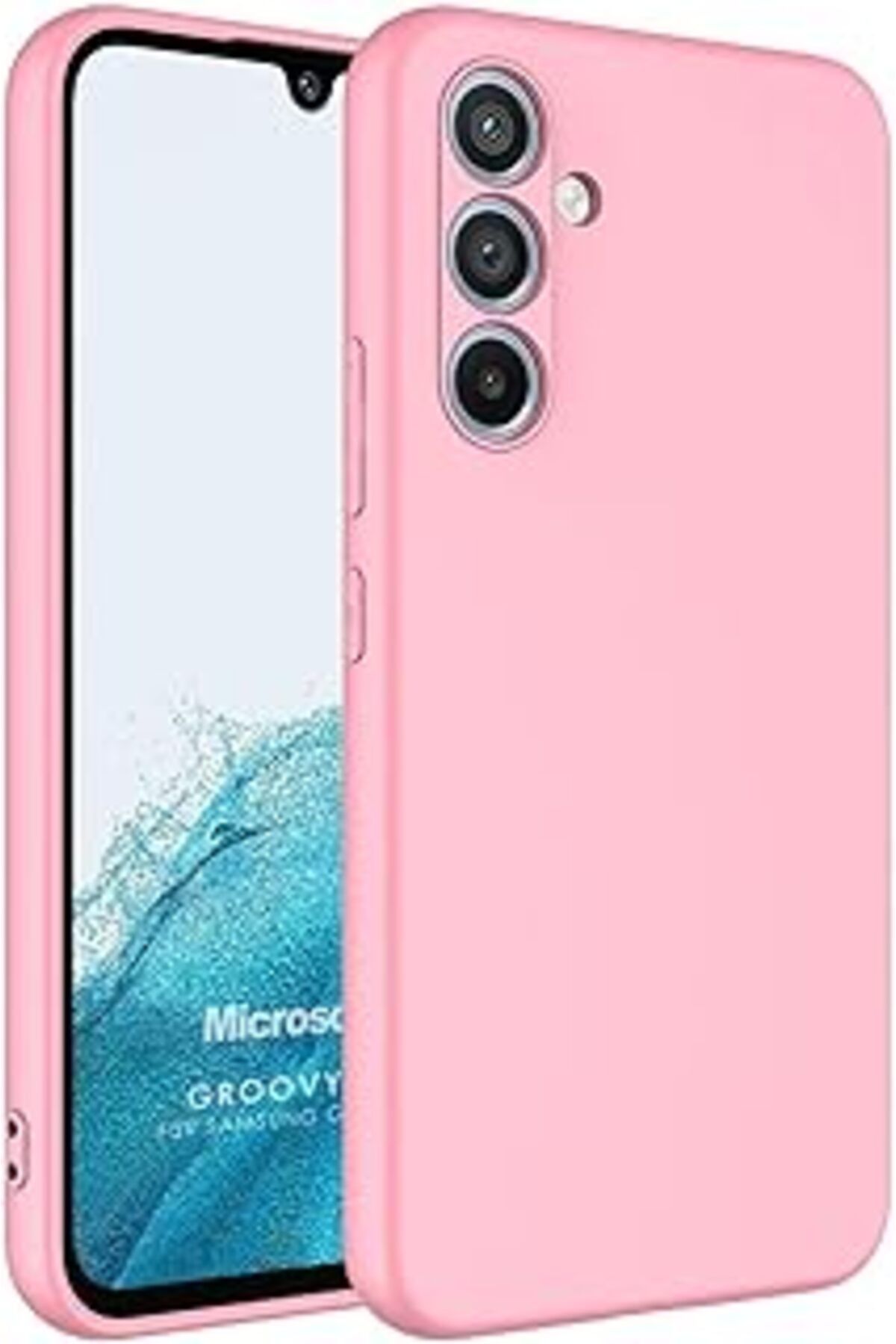 Pazarcan Microsonic Galaxy A24 Kılıf Groovy Soft Pembe [Galaxy A24 Ile Uyumlu Kılıf - Pembe]