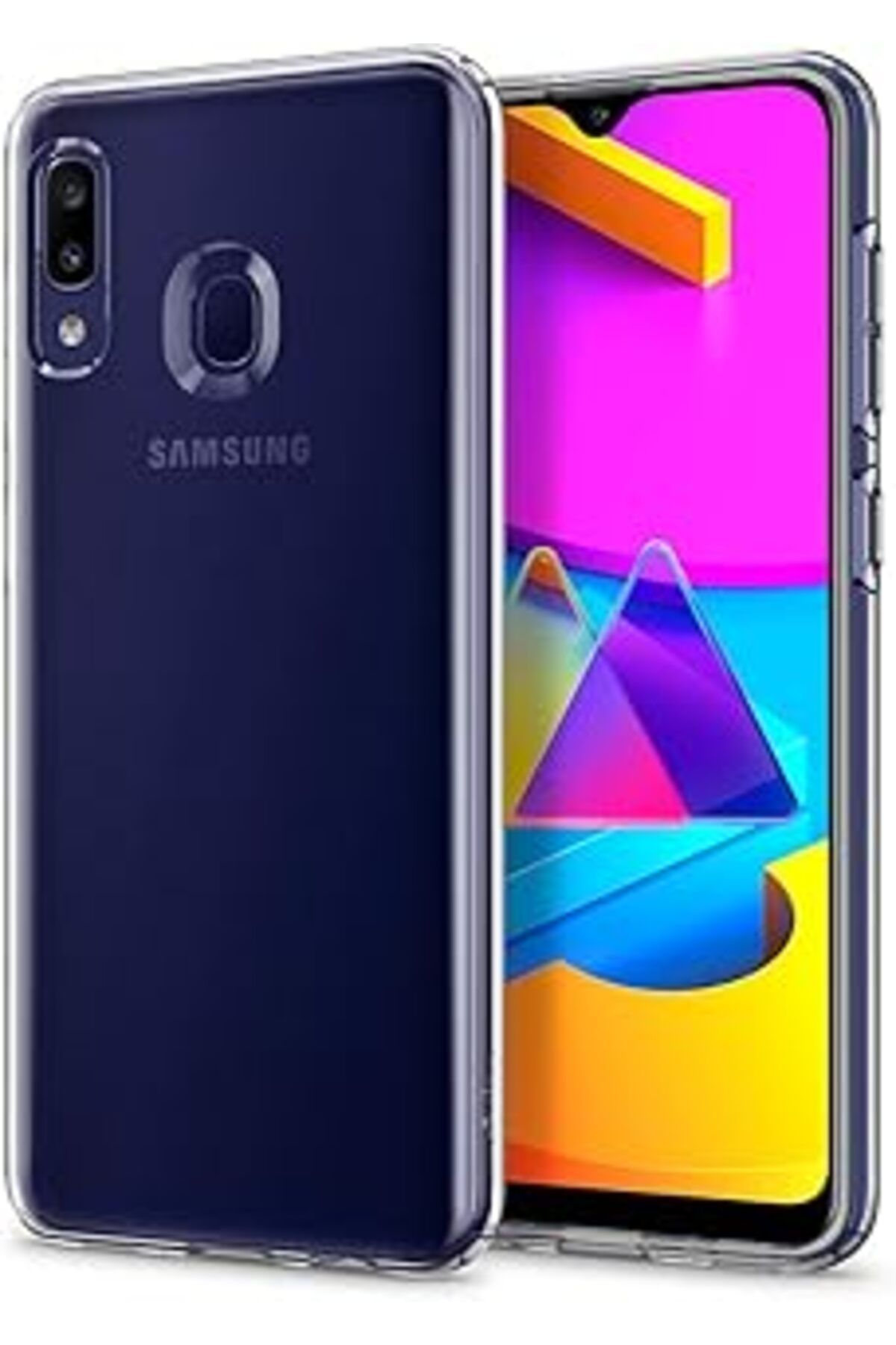 Mu Art Ahşap Galaxy M10S Kılıf Liquid Crystal Clear - Acs00550