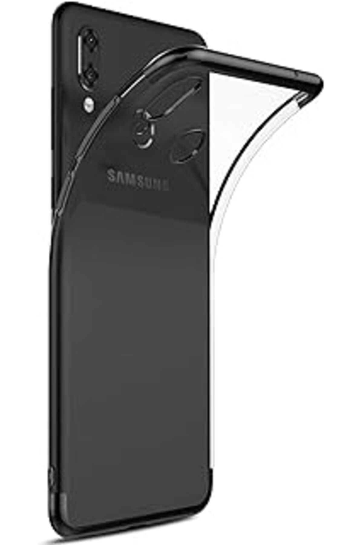 Pazarcan Caseup Galaxy M10S Uyumlu Kılıf, Caseup Laser Glow Siyah
