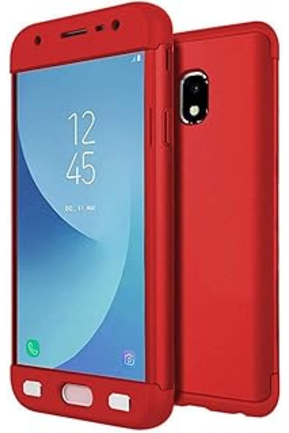 Pazarcan Microsonic Samsung Galaxy J5 Pro Için Kılıf Double Dip 360 Protective Kırmızı [Galaxy J5 Pro Ile Uy