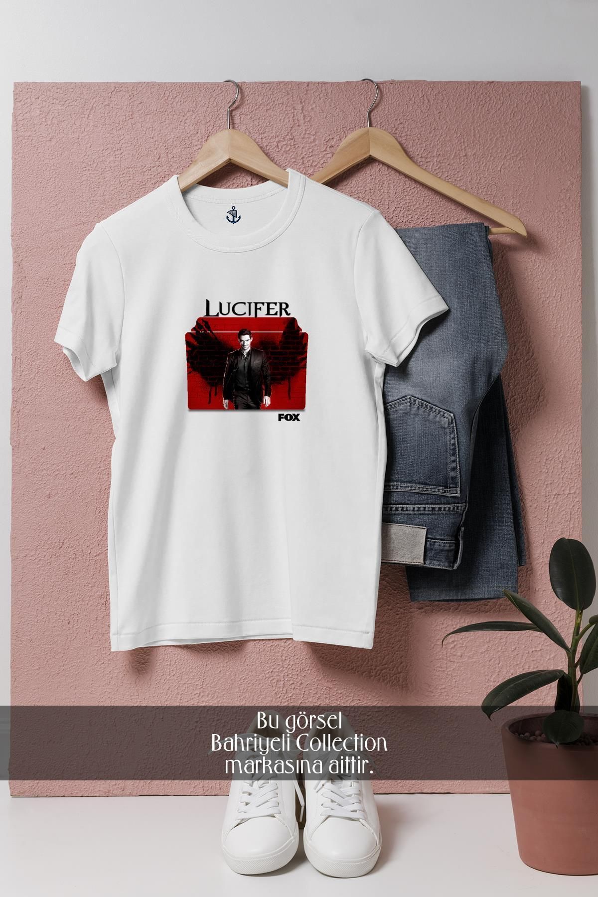 Bahriyeli Collection Oversize Lucifer Yabancı Dizi Tasarımlı Unisex T-Shirt