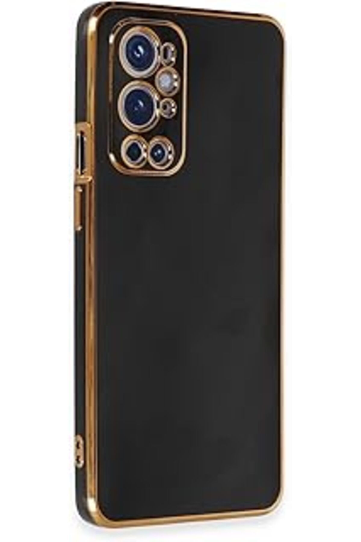 Pazarcan Microsonic Oneplus 9 Pro Kılıf Olive Plated Siyah [Oneplus 9 Pro Ile Uyumlu Kılıf - Siyah]