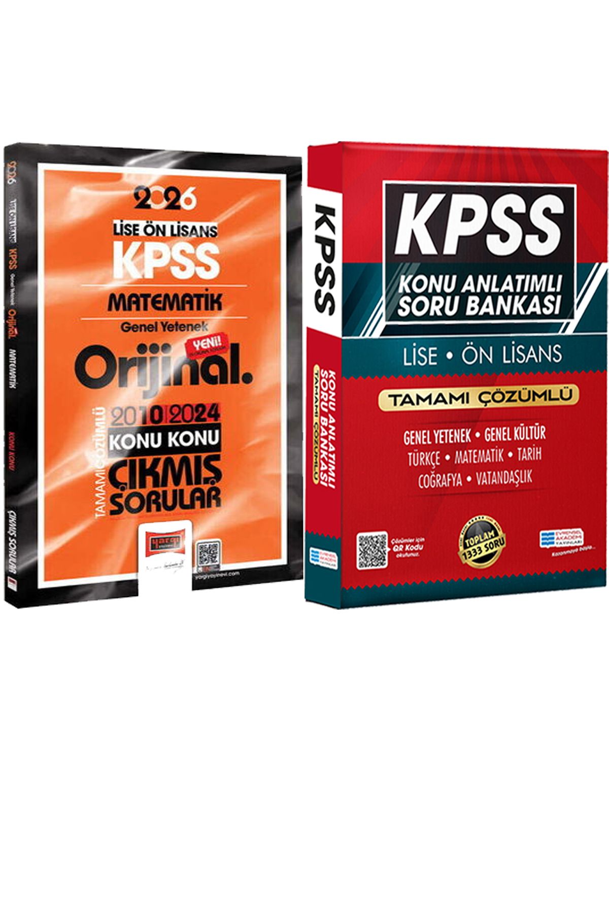 Yargı Yayınları 2026 KPSS Lise-Önlisans Matematik Orijinal 2010-2024 Konu Konu Çıkmış + Lise Önlisans Konu Ant. Soru
