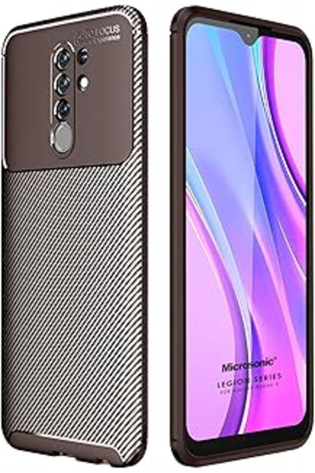 Pazarcan Microsonic Xiaomi Redmi 9 Için Kılıf Legion Series Kahverengi [Redmi 9 Ile Uyumlu Kılıf - Kahvereng