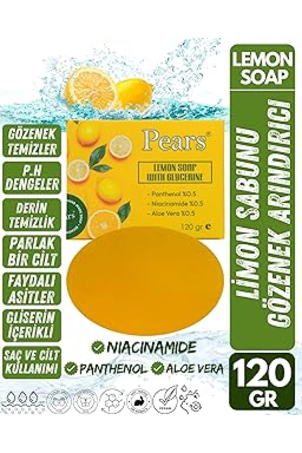 Karachil Pears Gliserinli Limon Sabunu, 120 gram
