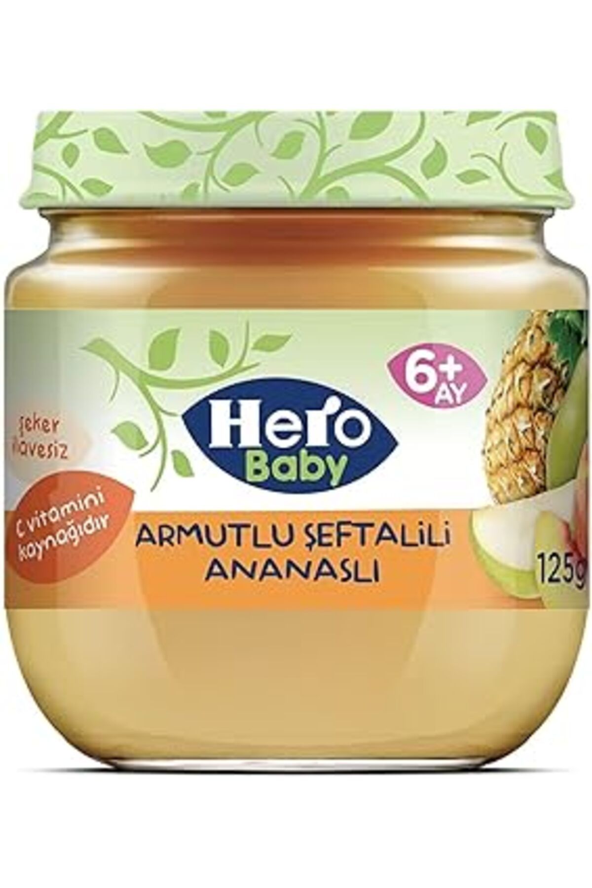Qedii Hero Baby Armutlu Şeftalili Ananaslı Kavanoz Mama