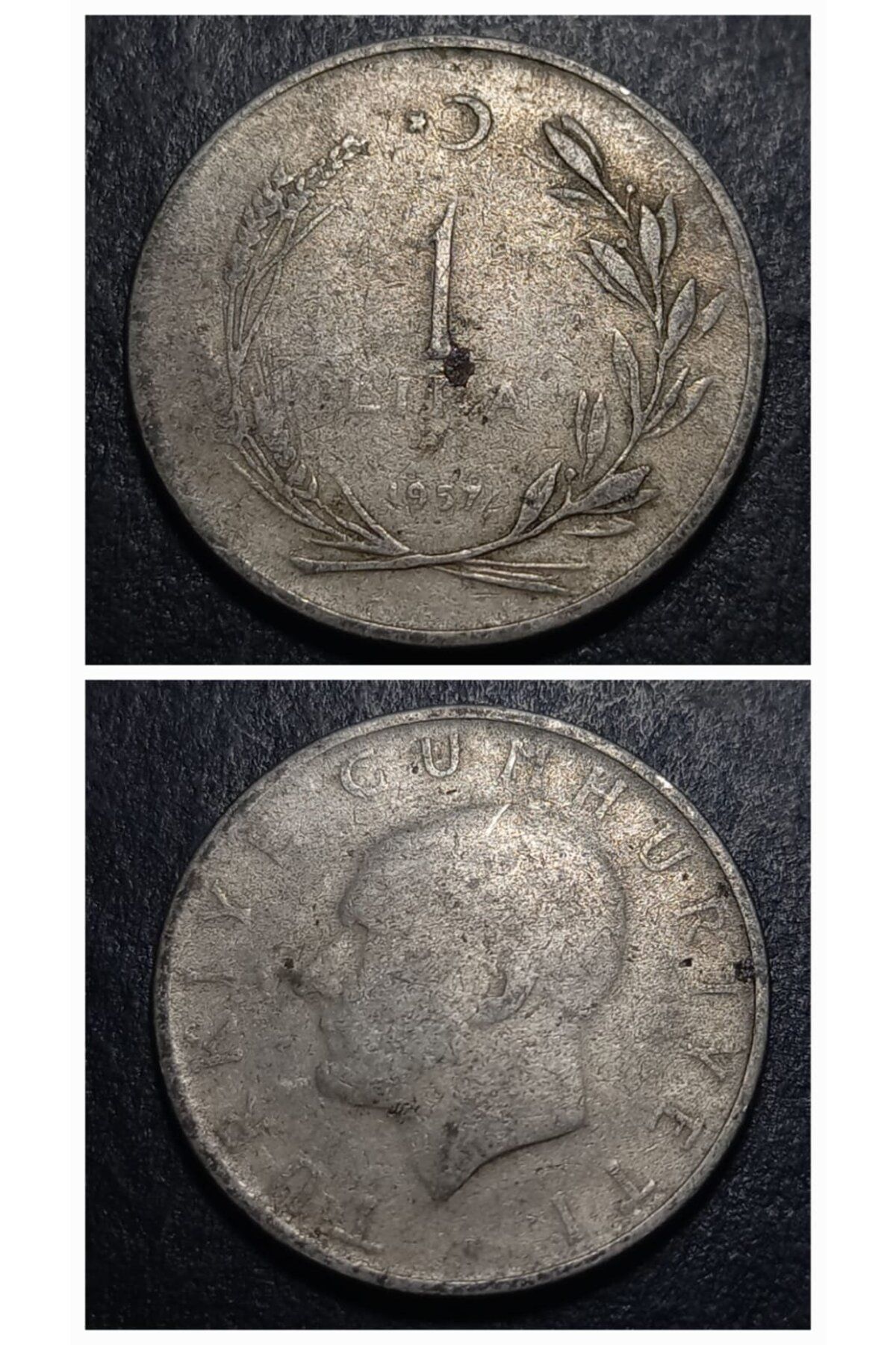 escoines koleksiyon 399636860aac8842de 1957 Menderes 1Lira Haliye Eski Madeni Para