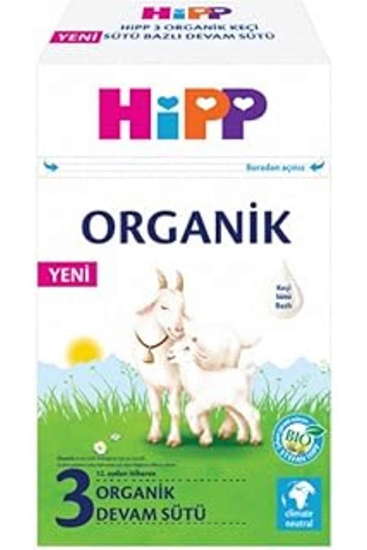Qedii Hipp 3 Organik Keçi Sütü Bazlı Devam Sütü 400Gr