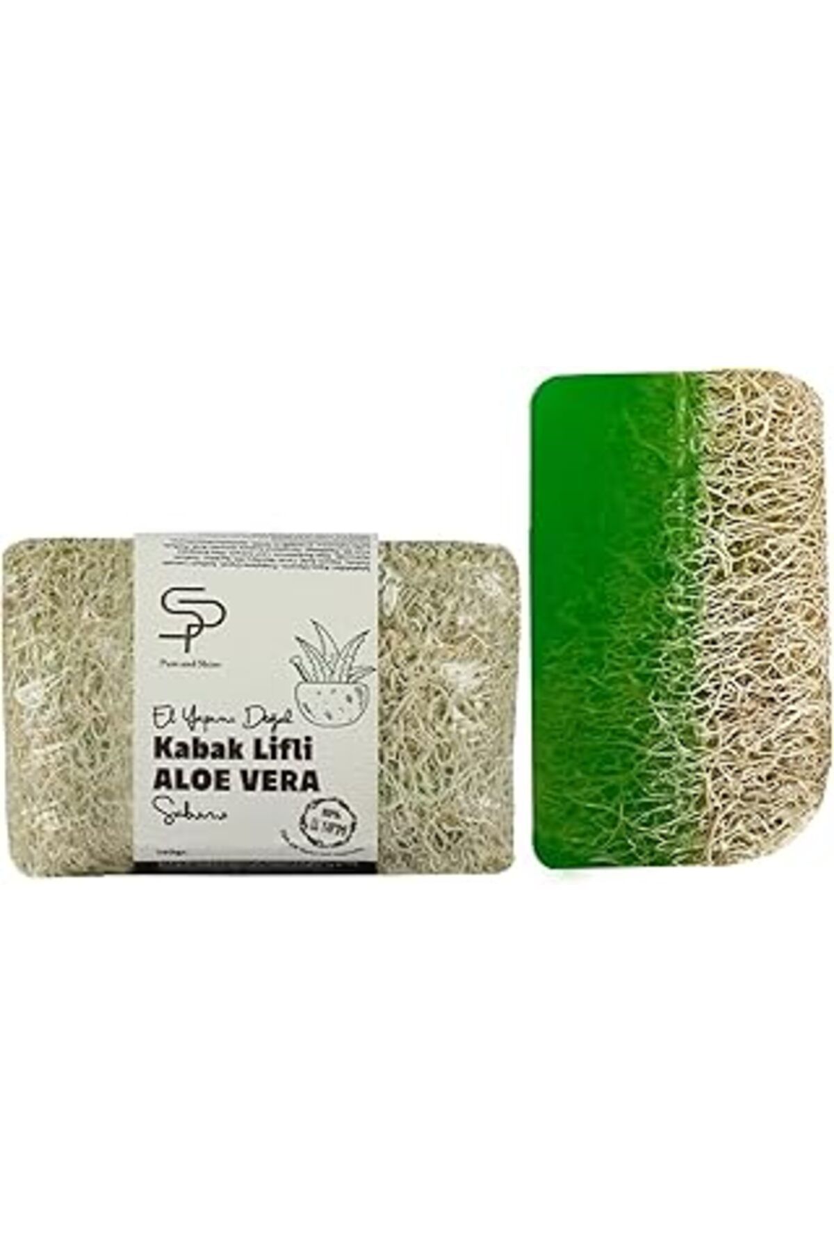 Mu Art Ahşap El Yapimi Doğal Kabak Lifli Aloevera Sabunu