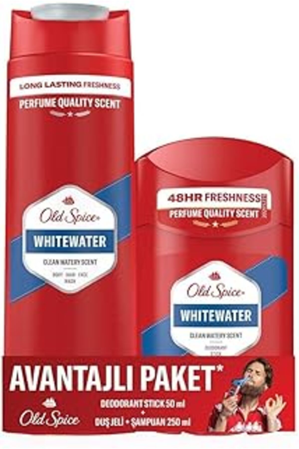 Karachil Old Spice Whitewater Deo Stick 50Ml + Duş Jeli 250Ml Bundle