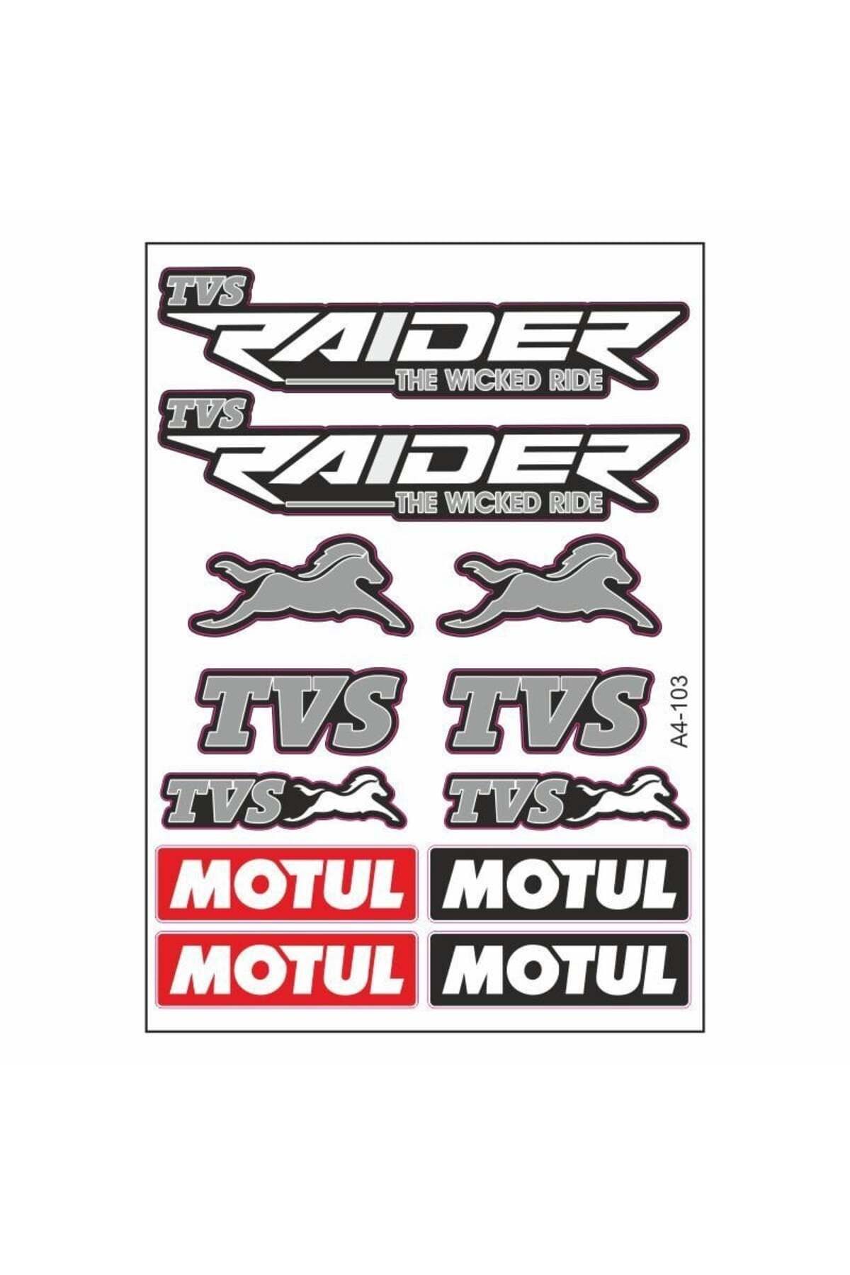 Gogo A4 Sticker Set Beyaz 103 - TVS Raider