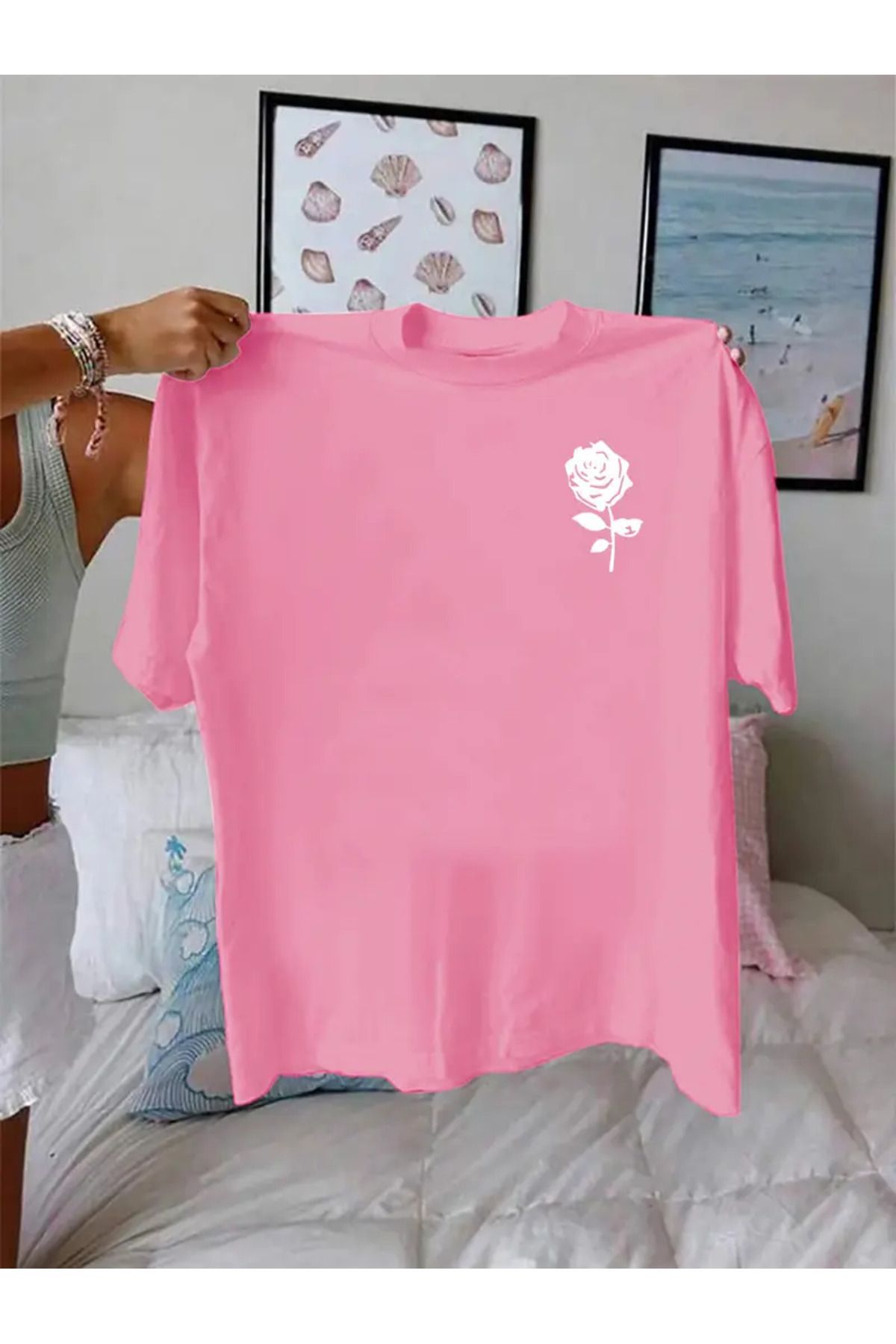 HOFFNUNG T SHIRT flower design oversize