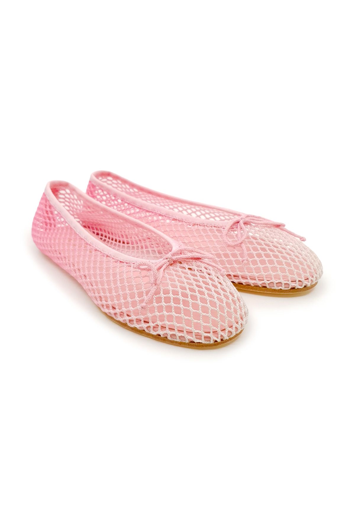 Happy Ballerinas Pembe Degrade Örgü Barefoot Babet Ayakkabı