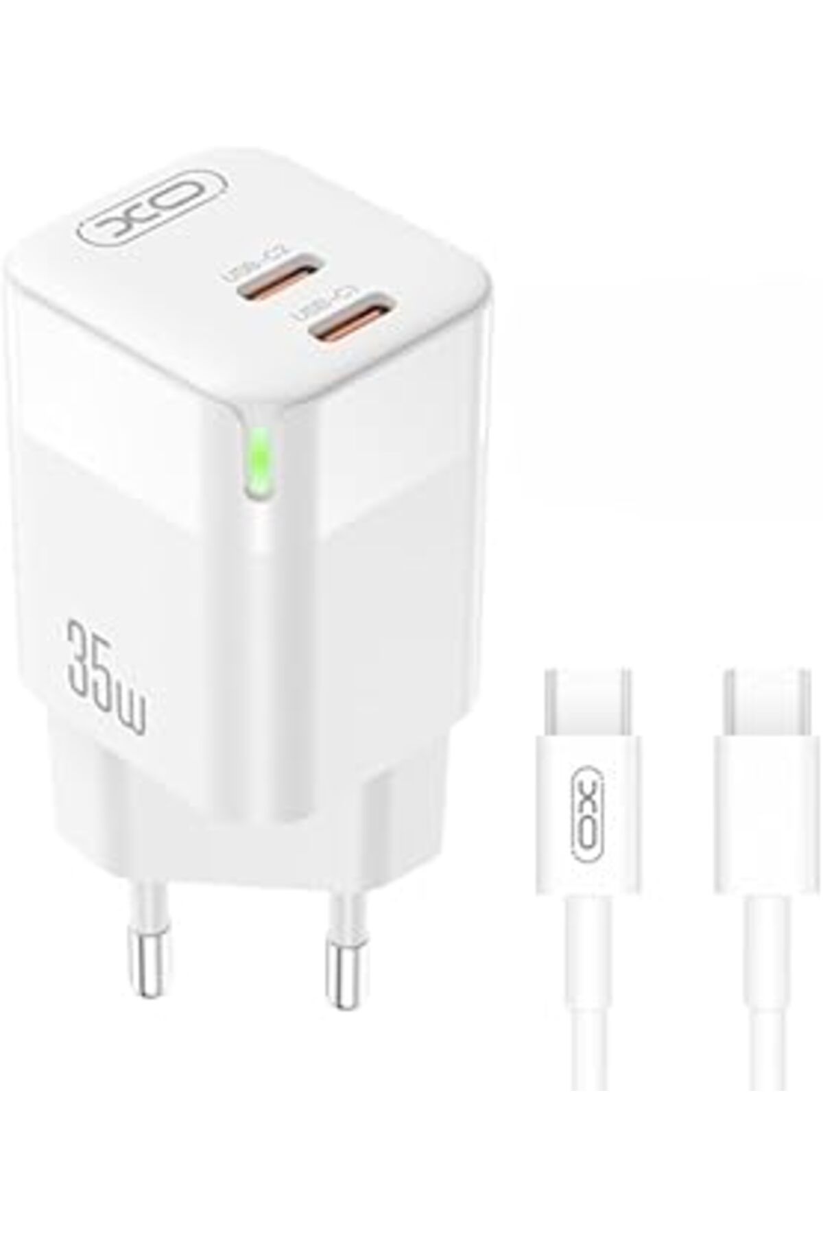 ASİTAN Xo Hızlı Şarj Adaptörü Ce07| Gan | 1 Type-C Kablo | 35W Max Power | Akım Korumalı | Tablet, Noteboo