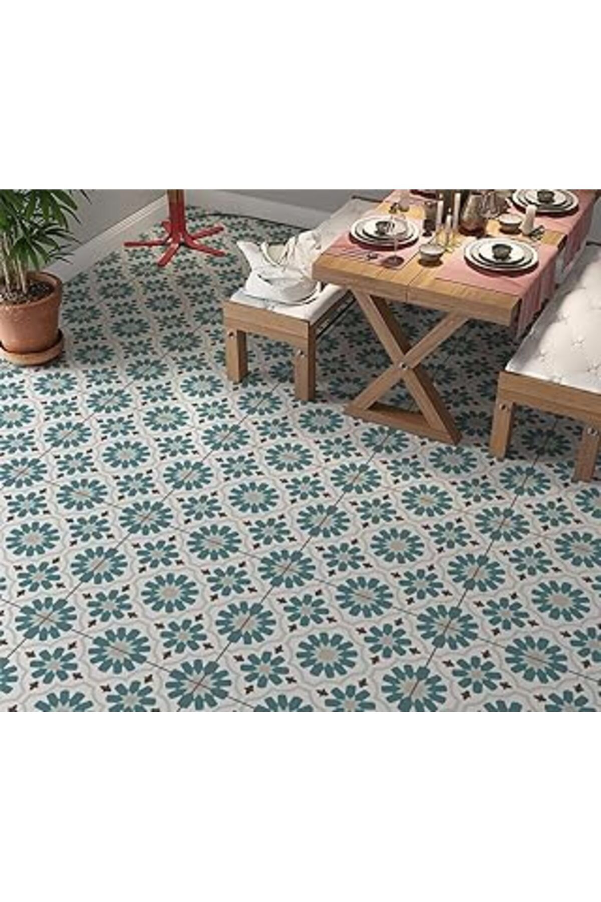Karachil Stickerart Yer Kaplama Zemin Kaplama Folyosu 65X130 Cm Arabic Floor