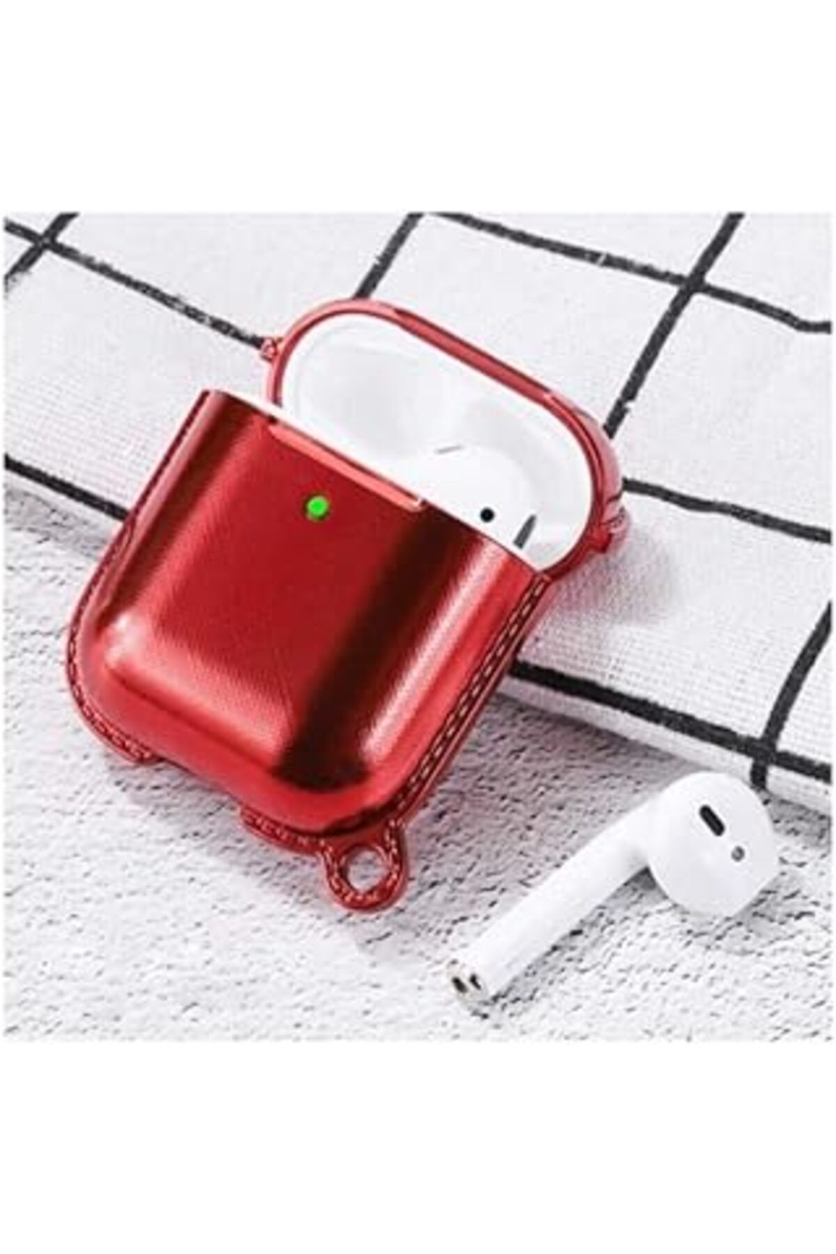 Pazarcan Wiwu Electroplate Airpods Kılıf, Kırmızı