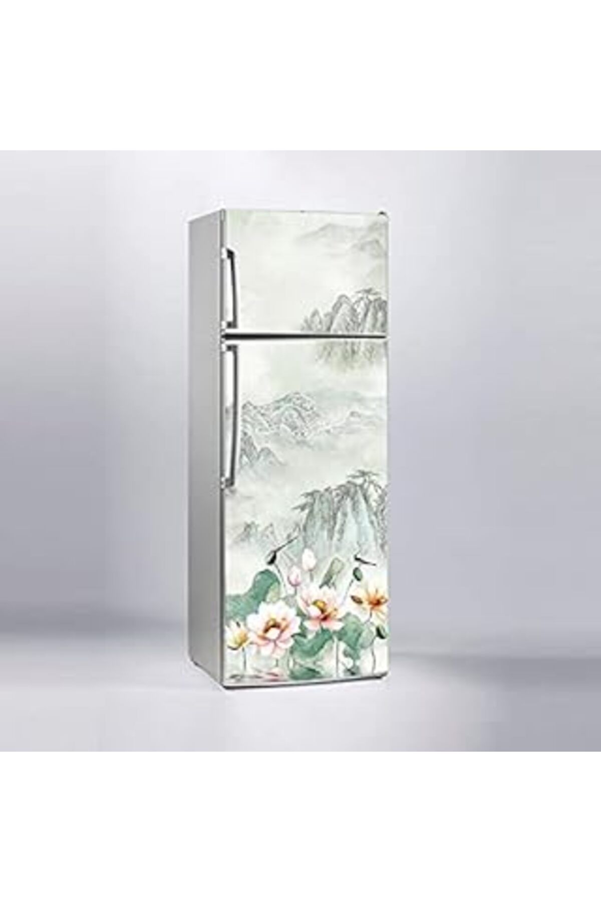 Mu Art Ahşap Buzdolabı Sticker Kaplama Dolap Kaplama Etiketi Ressam Çiçek