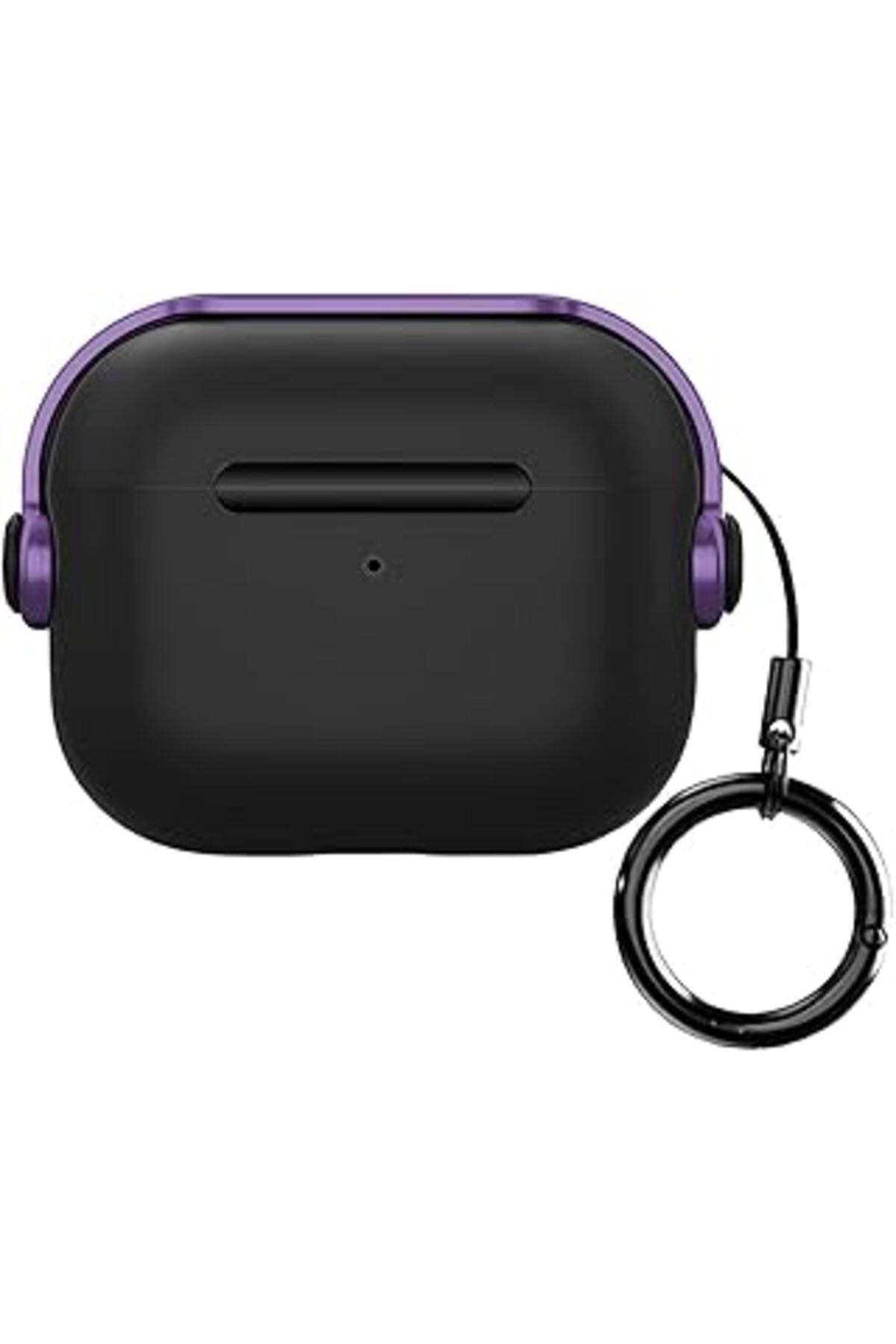 Pazarcan Buff Labs Airpods 3 Djpods Sert Malzemeli Kilitli Kapak Askı Aparatlı Airpods 3 Uyumlu Kılıf (Siyah