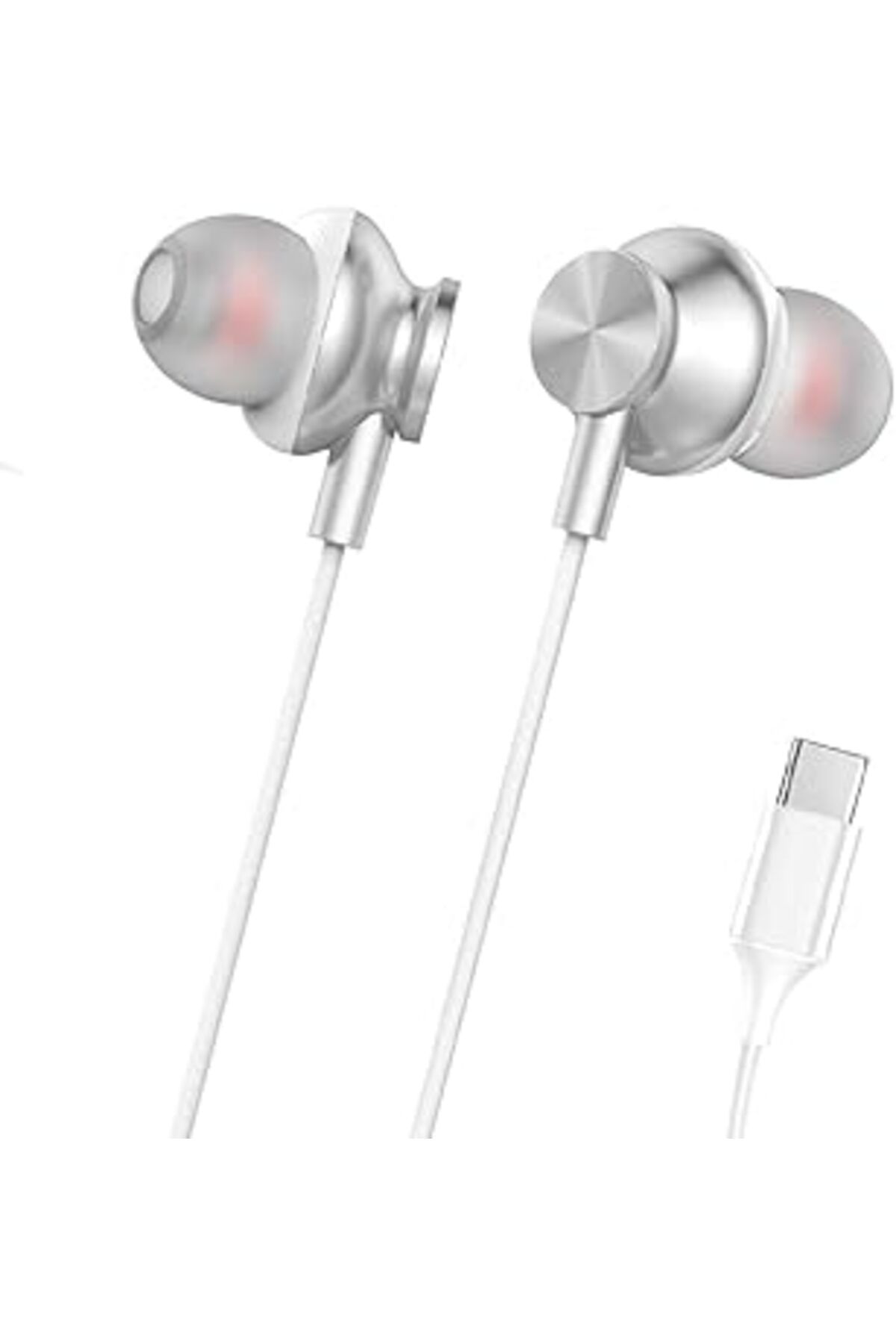 NETWORK ART Linktech H341 Type-C Stereo Kulak İçi Kablolu Kulaklık Beyaz